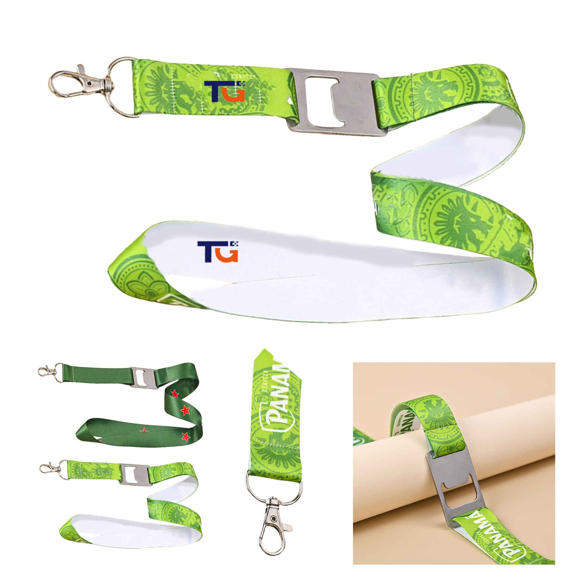 Polyester Lanyard w/ Bottle Opener for Convenient Carrying