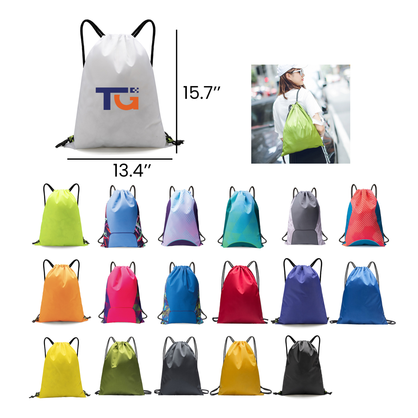 Water-Resistant Outdoor Drawstring Backpack