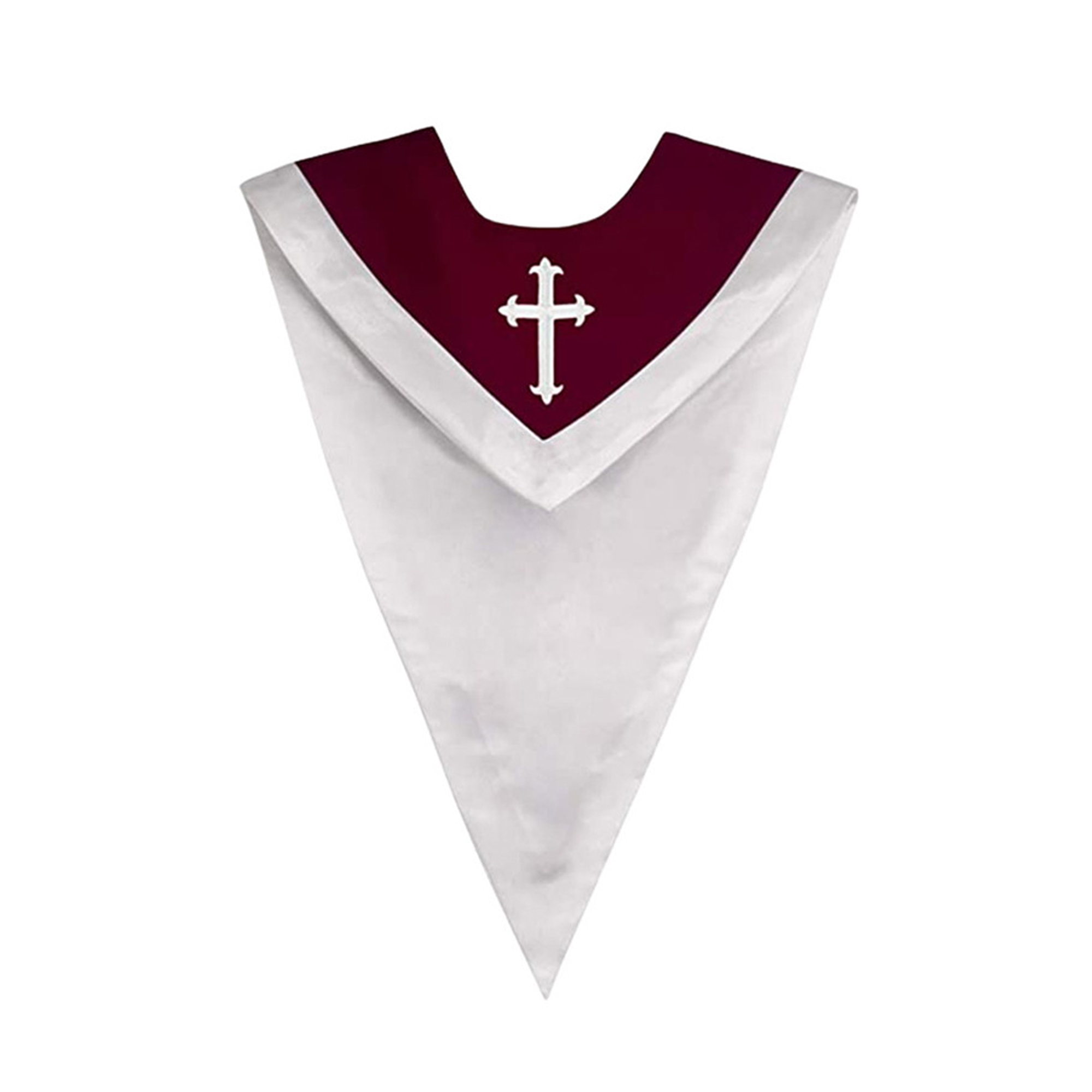 V-Shaped Embroidered Choir Stole for Church & Special Events