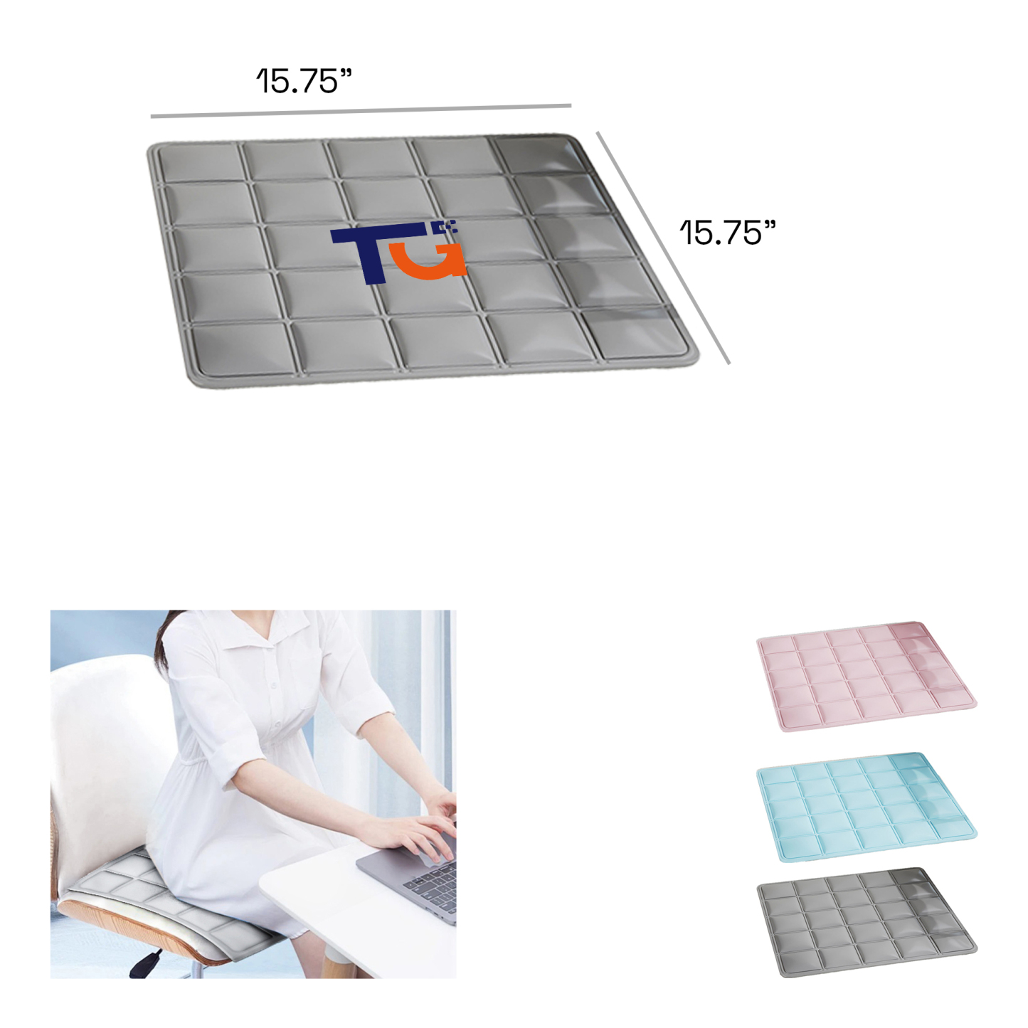 Modern Ice Silk Cooling Seat Cushion for Office & Home