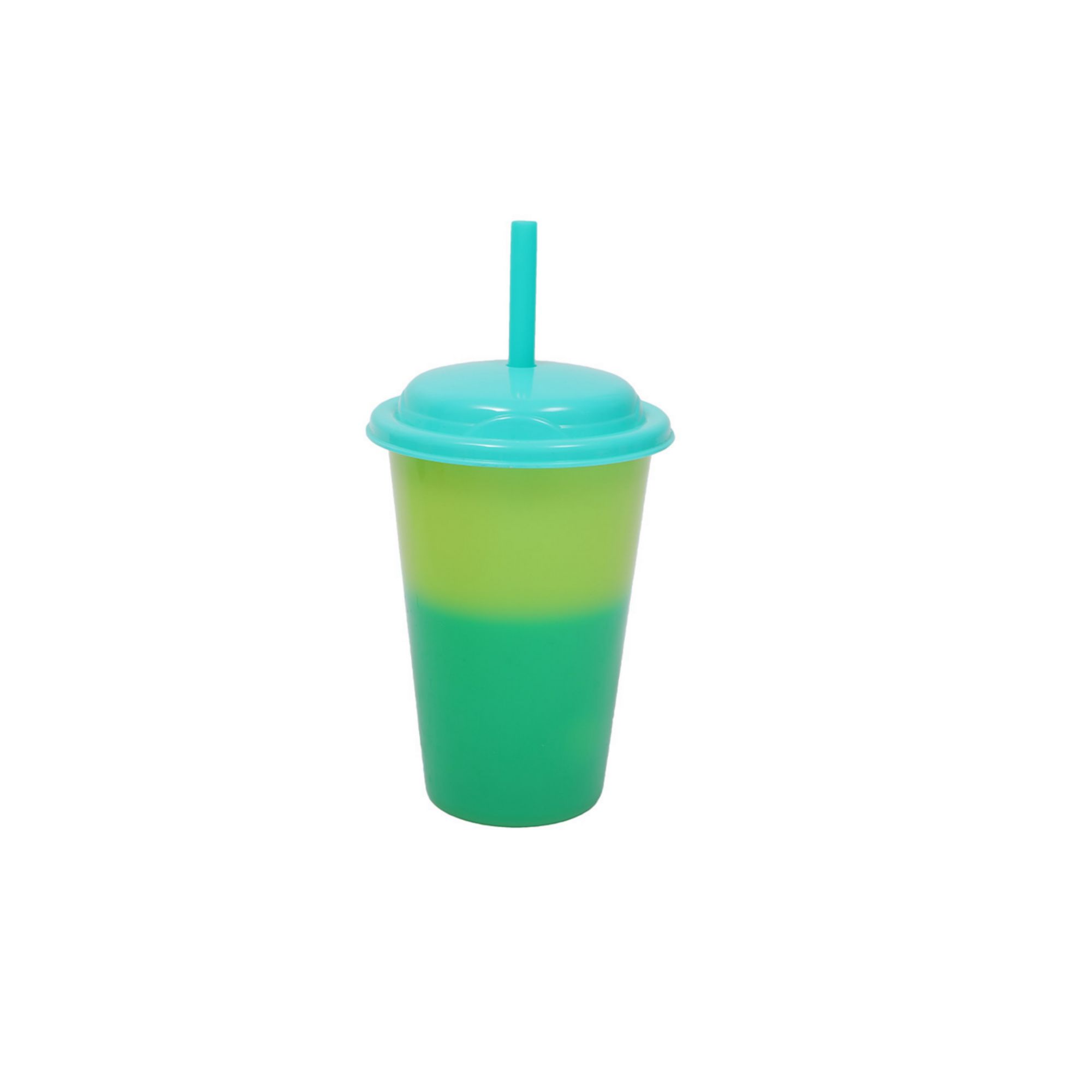 12oz Color-Changing Plastic Tumbler w/ Lid & Straw for Kids