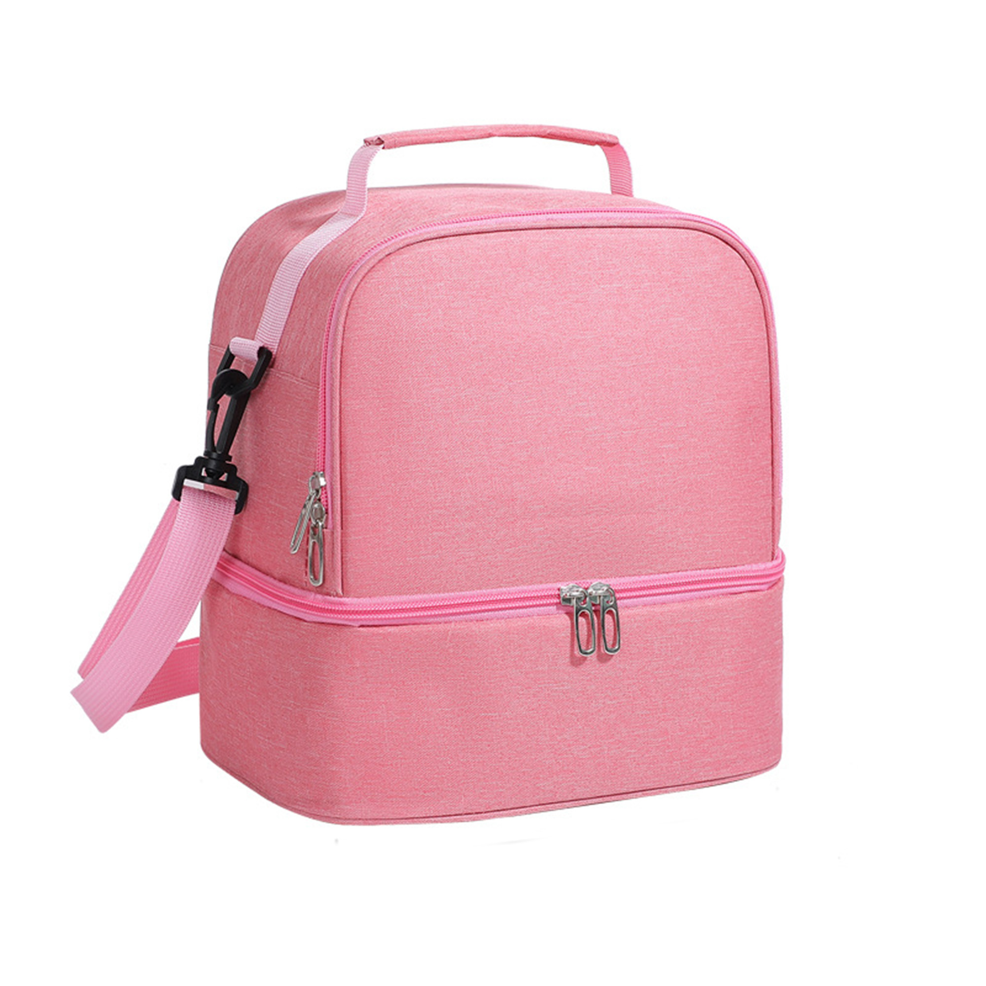 Double Layer Insulated Lunch Bag w/ Adjustable Strap