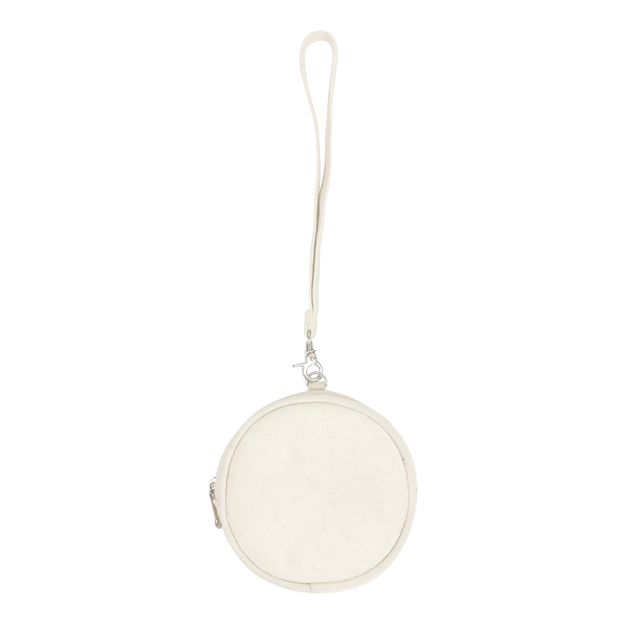 Mini Canvas Wristlet Pouch with Key & Card Storage