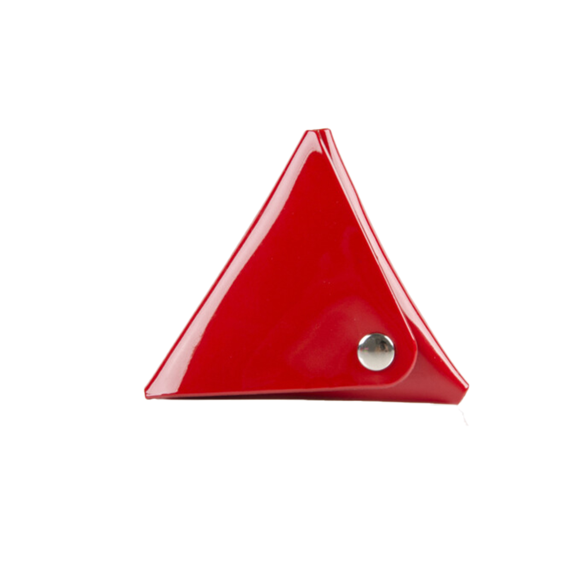 Triangular PVC Coin Purse w/ Snap Closure for Accessories