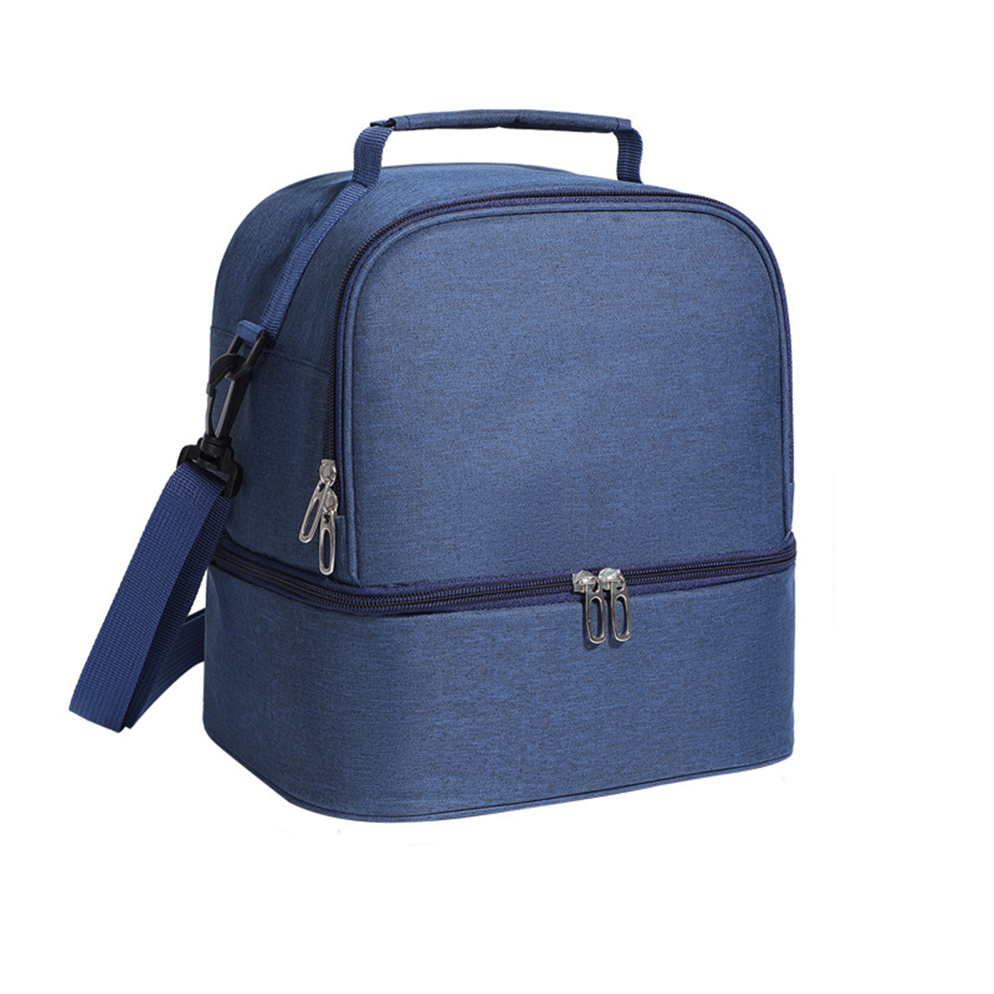 Double Layer Insulated Lunch Bag w/ Adjustable Strap