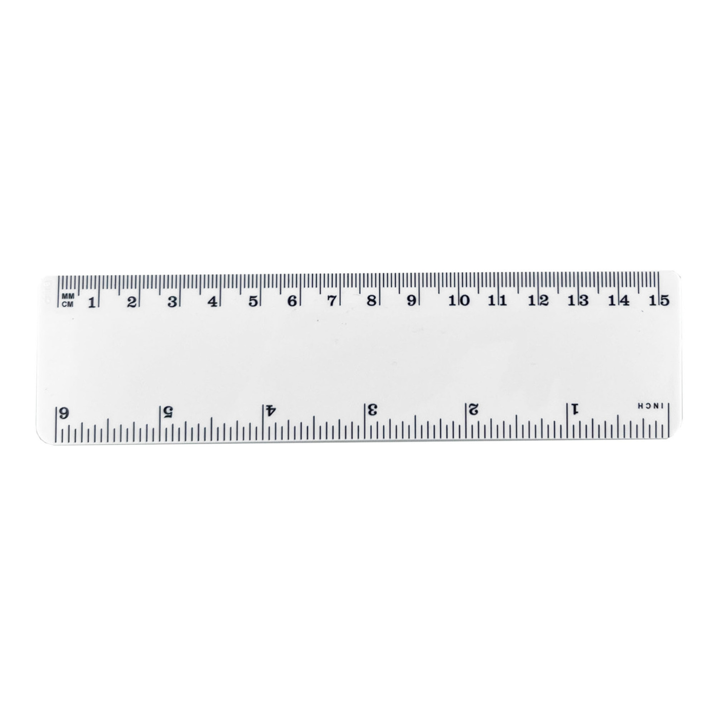 6" Plastic Straight Ruler w/ Dual Scale for School & Office
