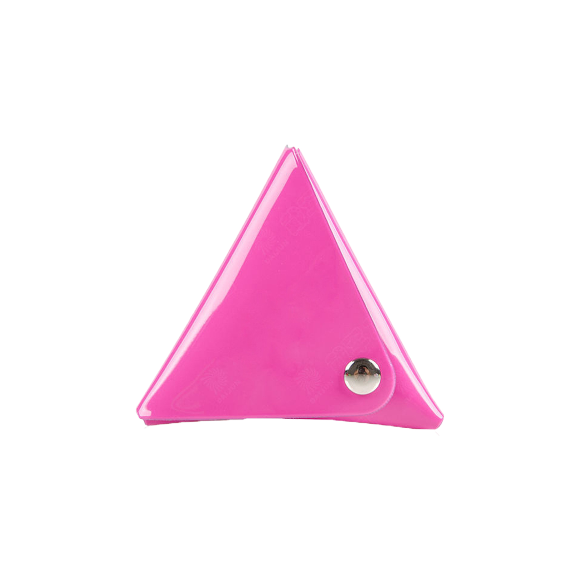 Triangular PVC Coin Purse w/ Snap Closure for Accessories