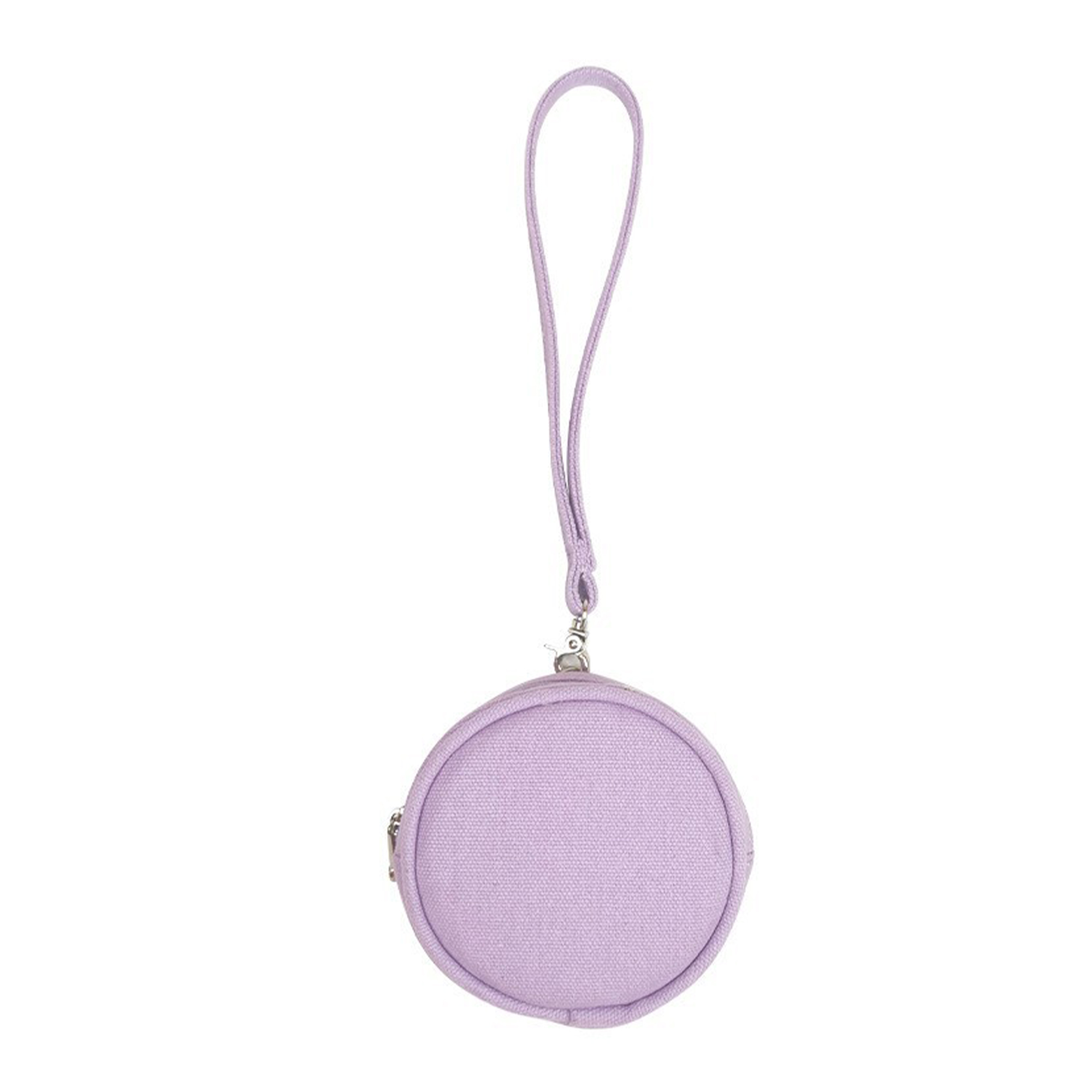 Mini Canvas Wristlet Pouch with Key & Card Storage