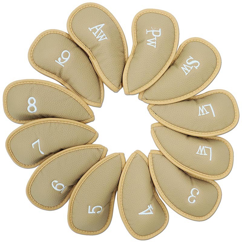 Deluxe 12PCs Golf Club Headcovers for Irons w/ Soft Lining