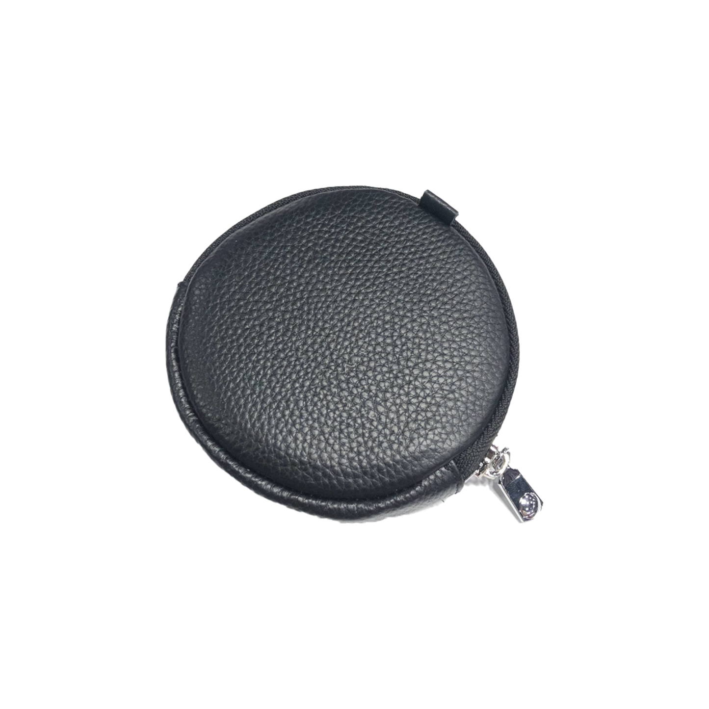 Genuine Leather Round Coin Purse w/ Key Ring for Essentials