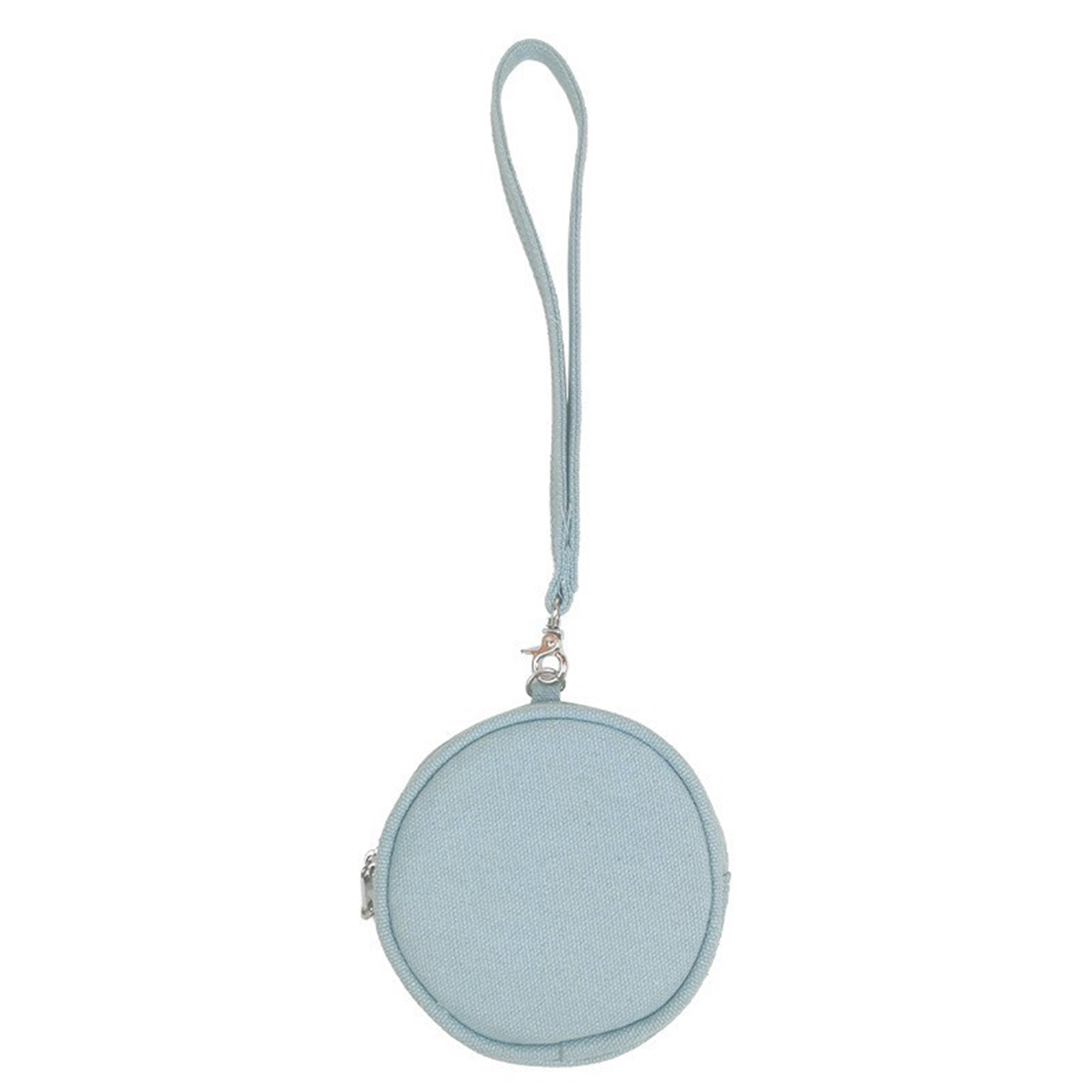 Mini Canvas Wristlet Pouch with Key & Card Storage