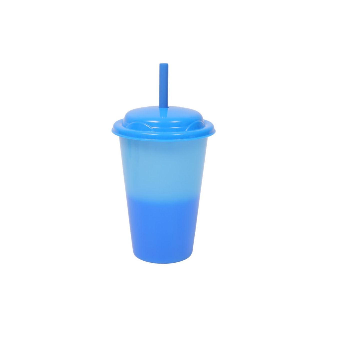 12oz Color-Changing Plastic Tumbler w/ Lid & Straw for Kids