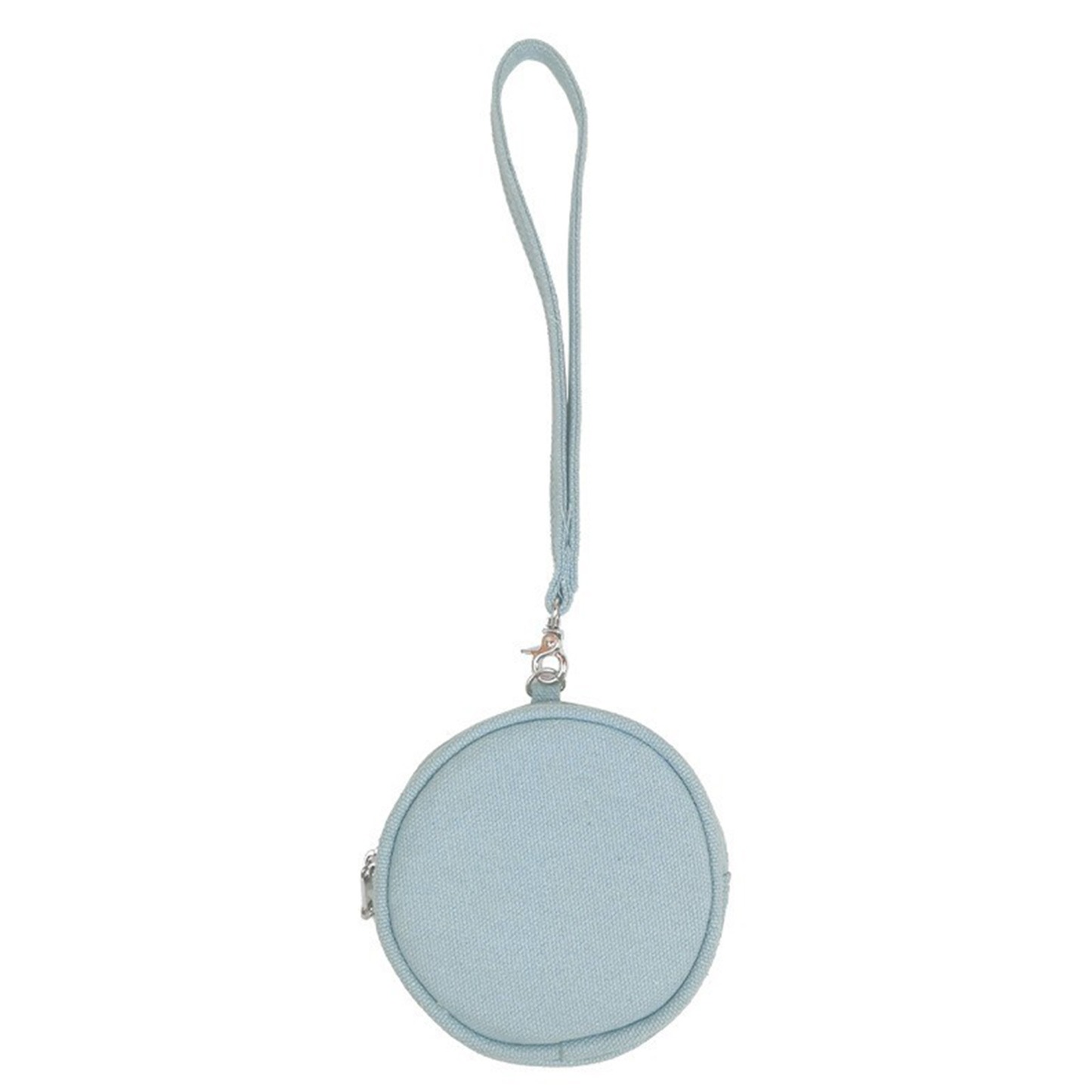 Mini Canvas Wristlet Pouch with Key & Card Storage