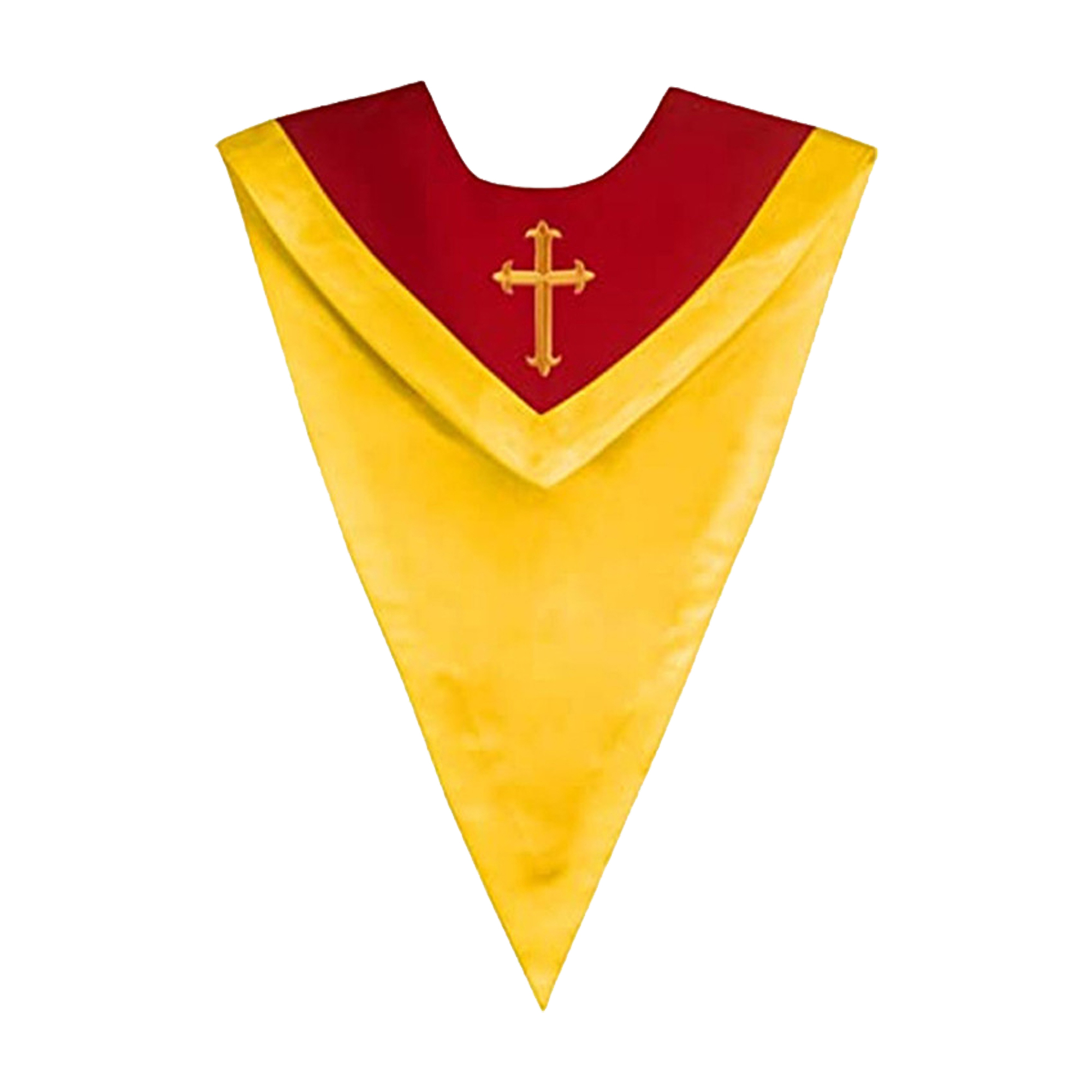 V-Shaped Embroidered Choir Stole for Church & Special Events