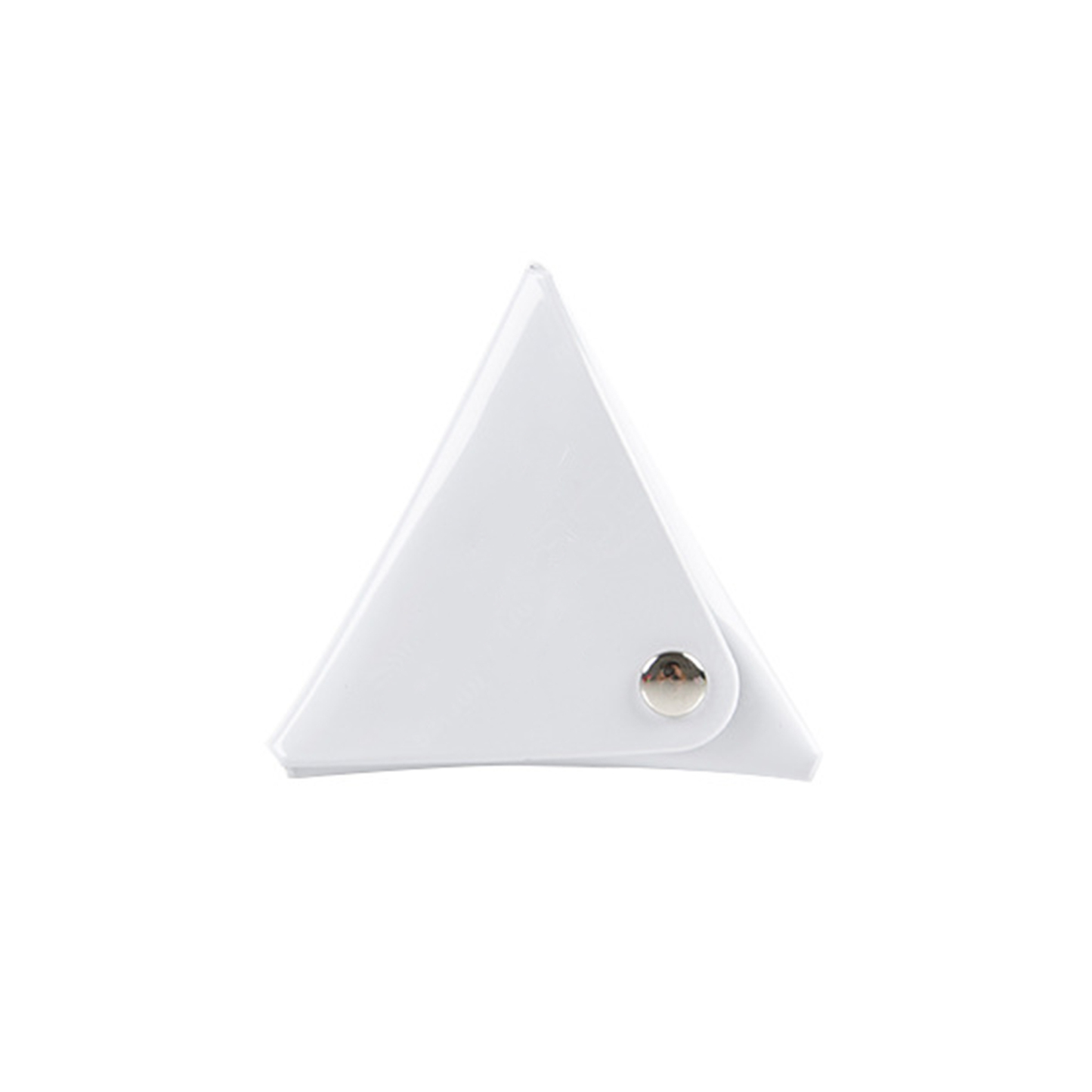 Triangular PVC Coin Purse w/ Snap Closure for Accessories