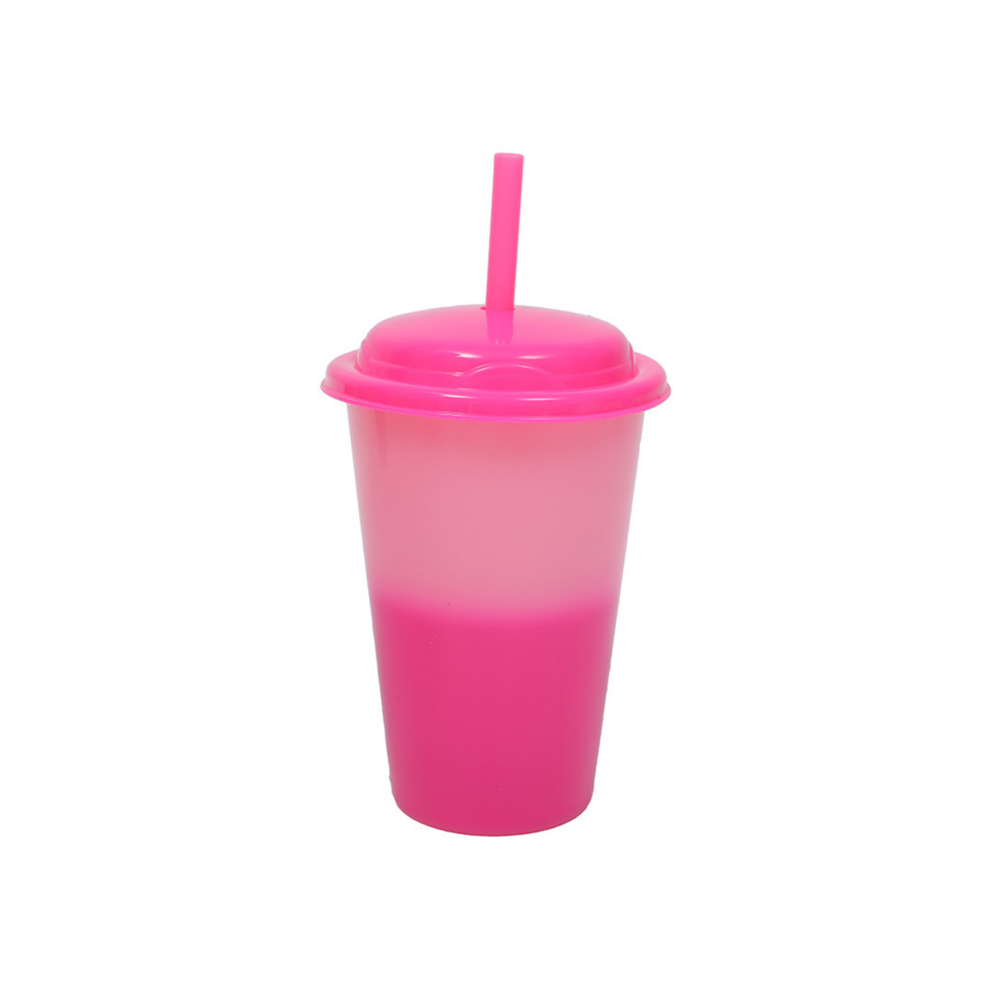 12oz Color-Changing Plastic Tumbler w/ Lid & Straw for Kids