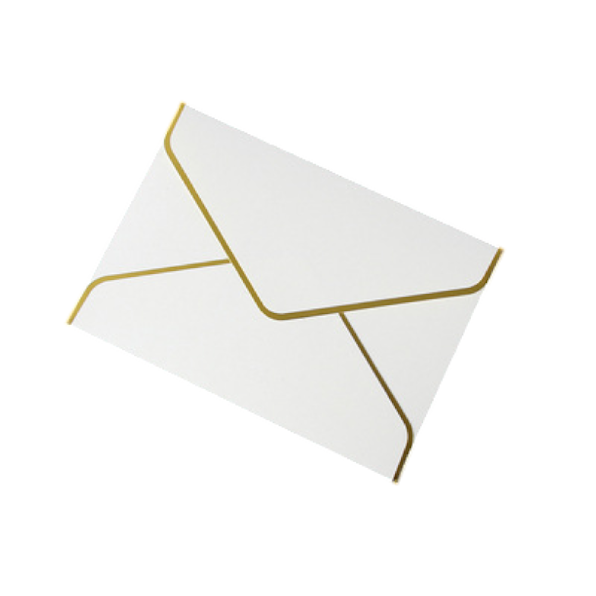 Gold-Edged Pearlescent Envelopes for Invitations & Events