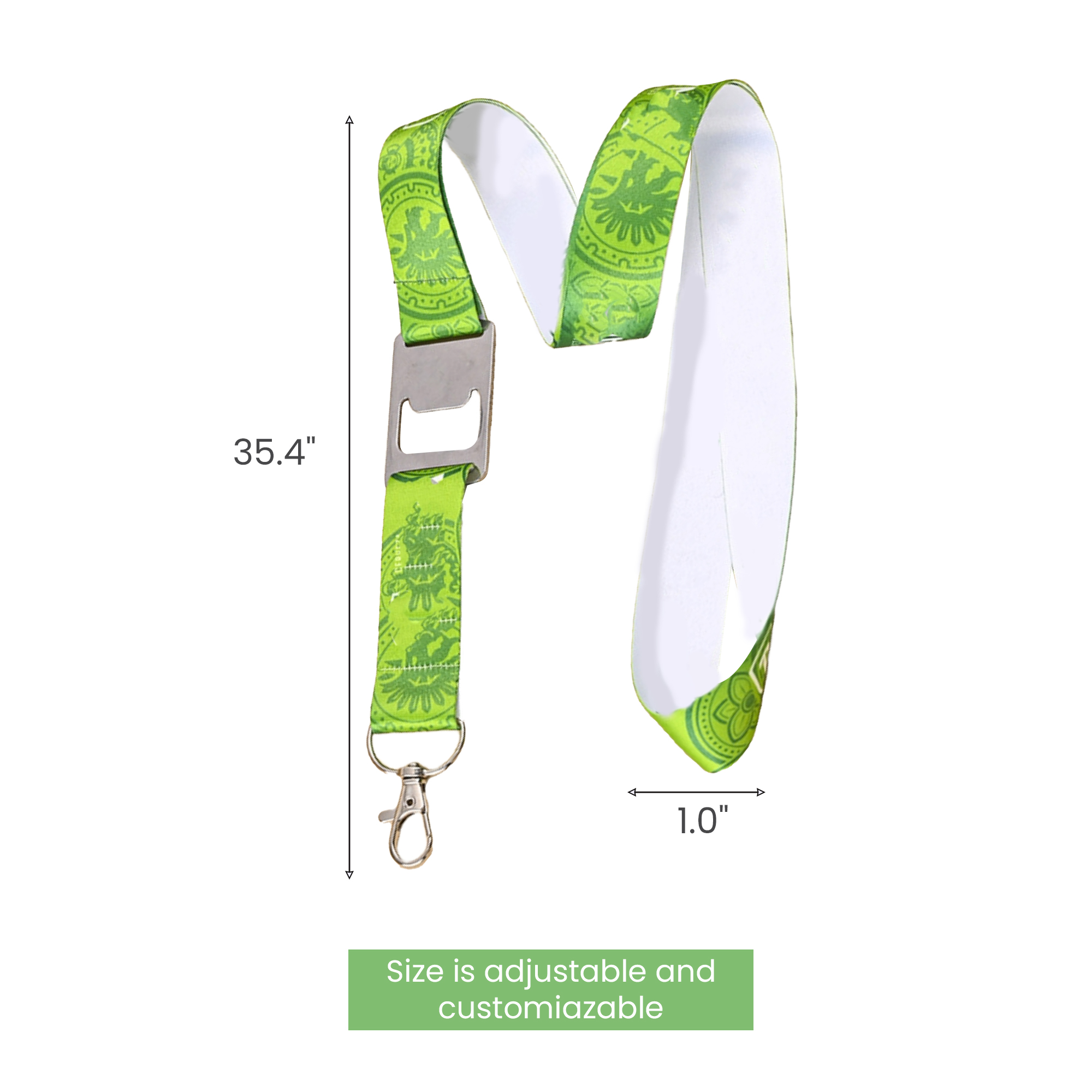 Polyester Lanyard w/ Bottle Opener for Convenient Carrying
