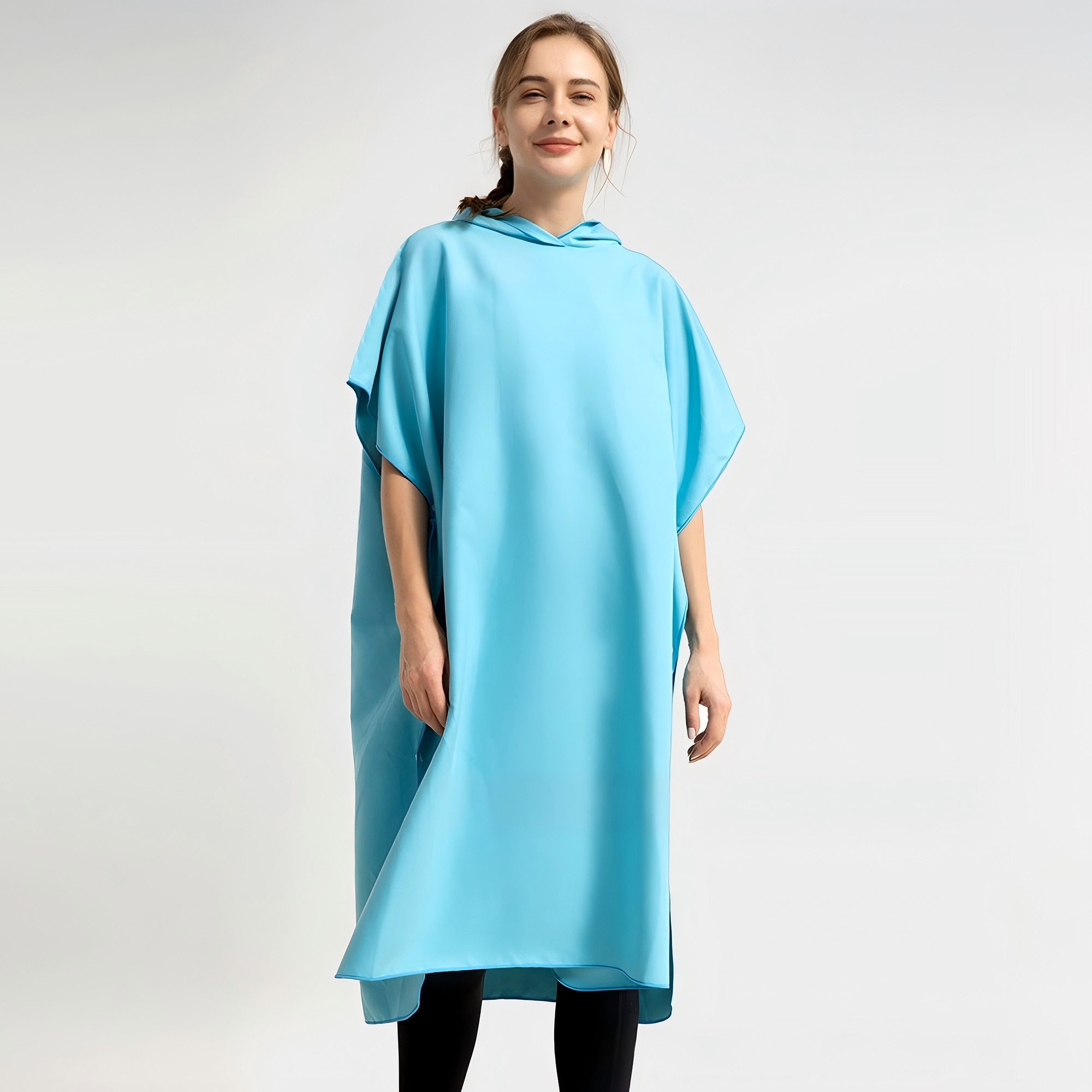 43.3" x 34.6'' Quick-Drying Microfiber Changing Robe w/ Hood