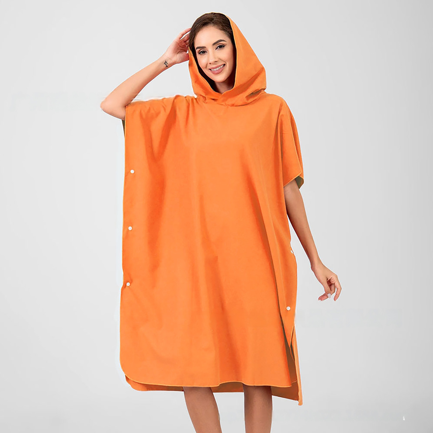 43.3" x 34.6'' Quick-Drying Microfiber Changing Robe w/ Hood