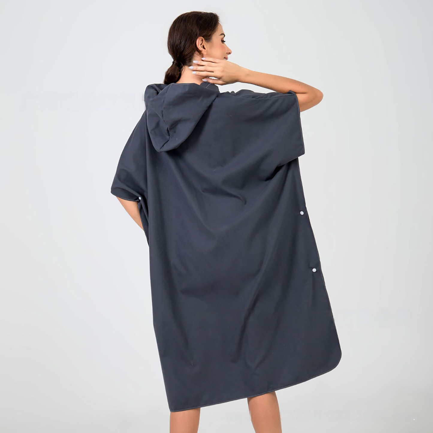 43.3" x 34.6'' Quick-Drying Microfiber Changing Robe w/ Hood
