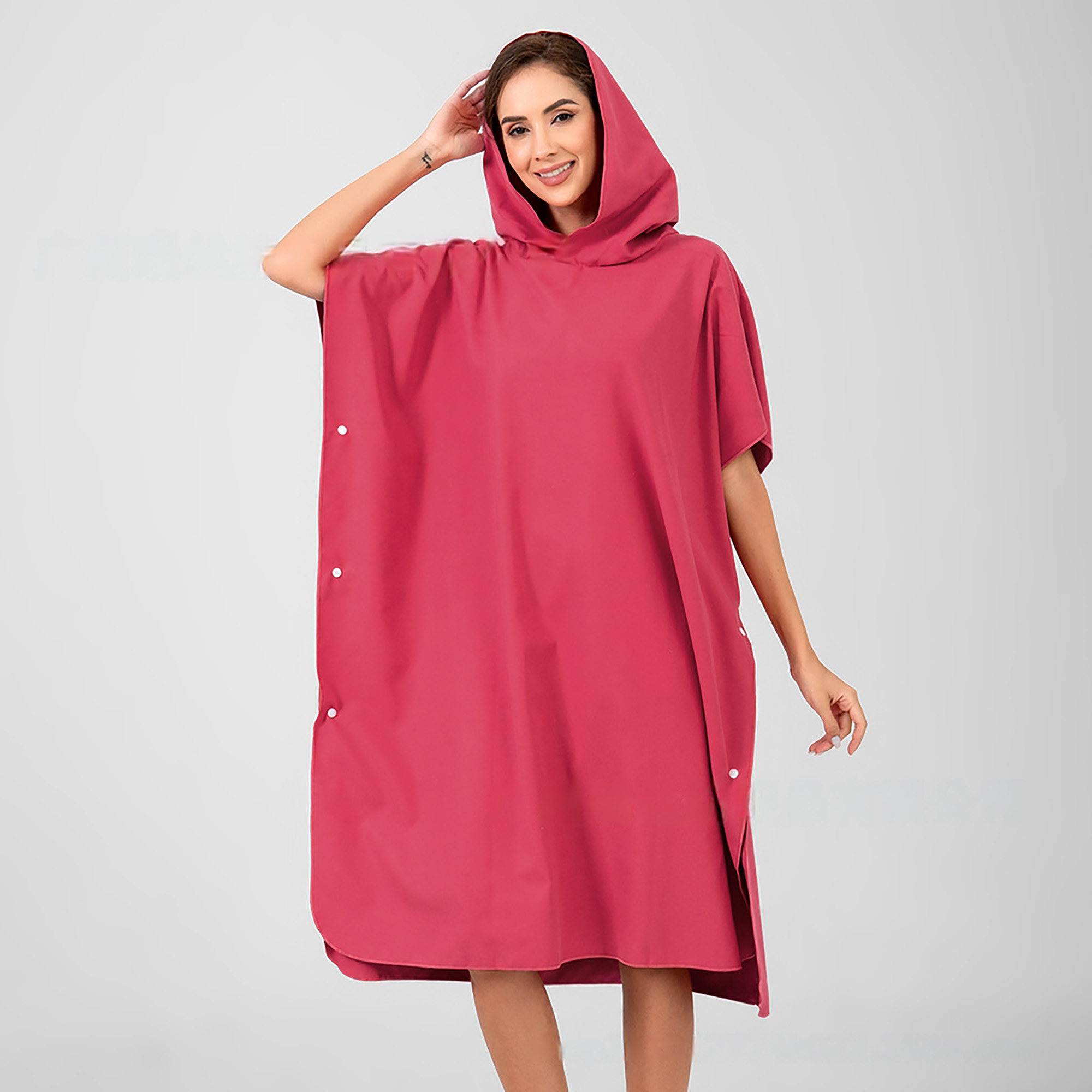 43.3" x 34.6'' Quick-Drying Microfiber Changing Robe w/ Hood