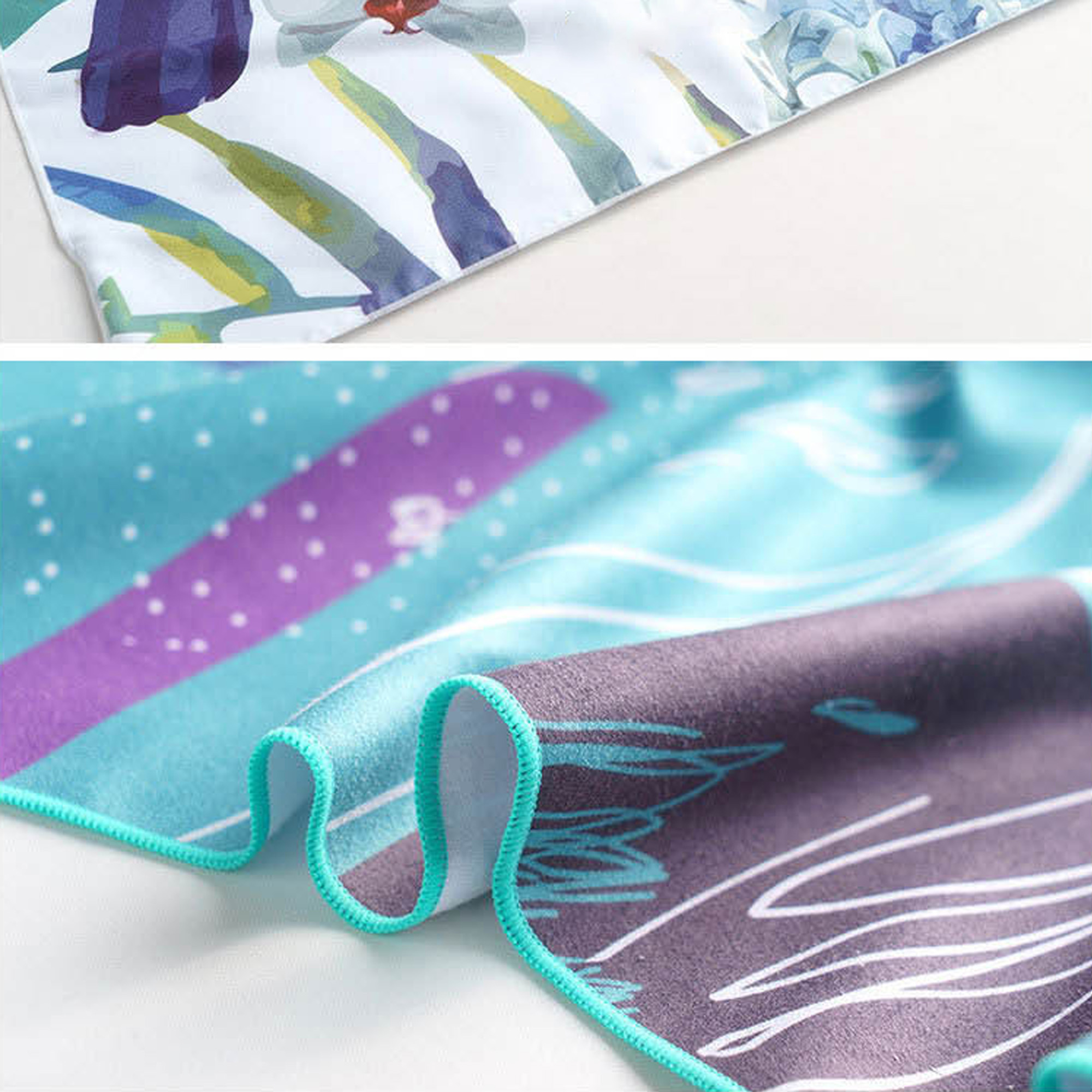 72" x 24" Double Sided Plush Microfiber Yoga Towel