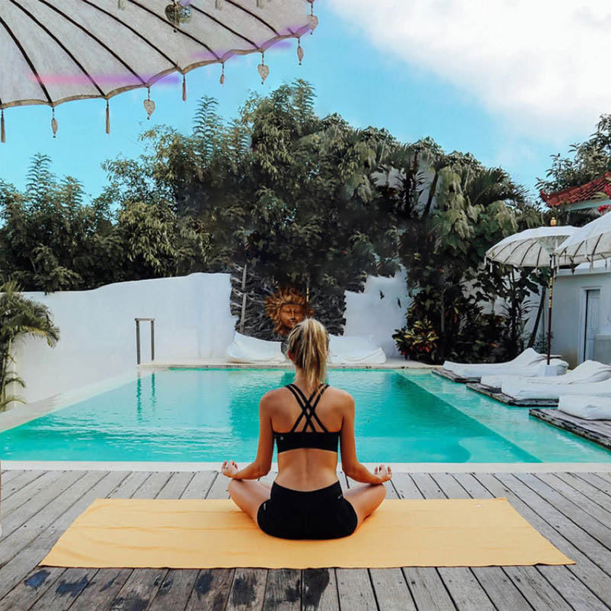 72" x 24" Double Sided Plush Microfiber Yoga Towel