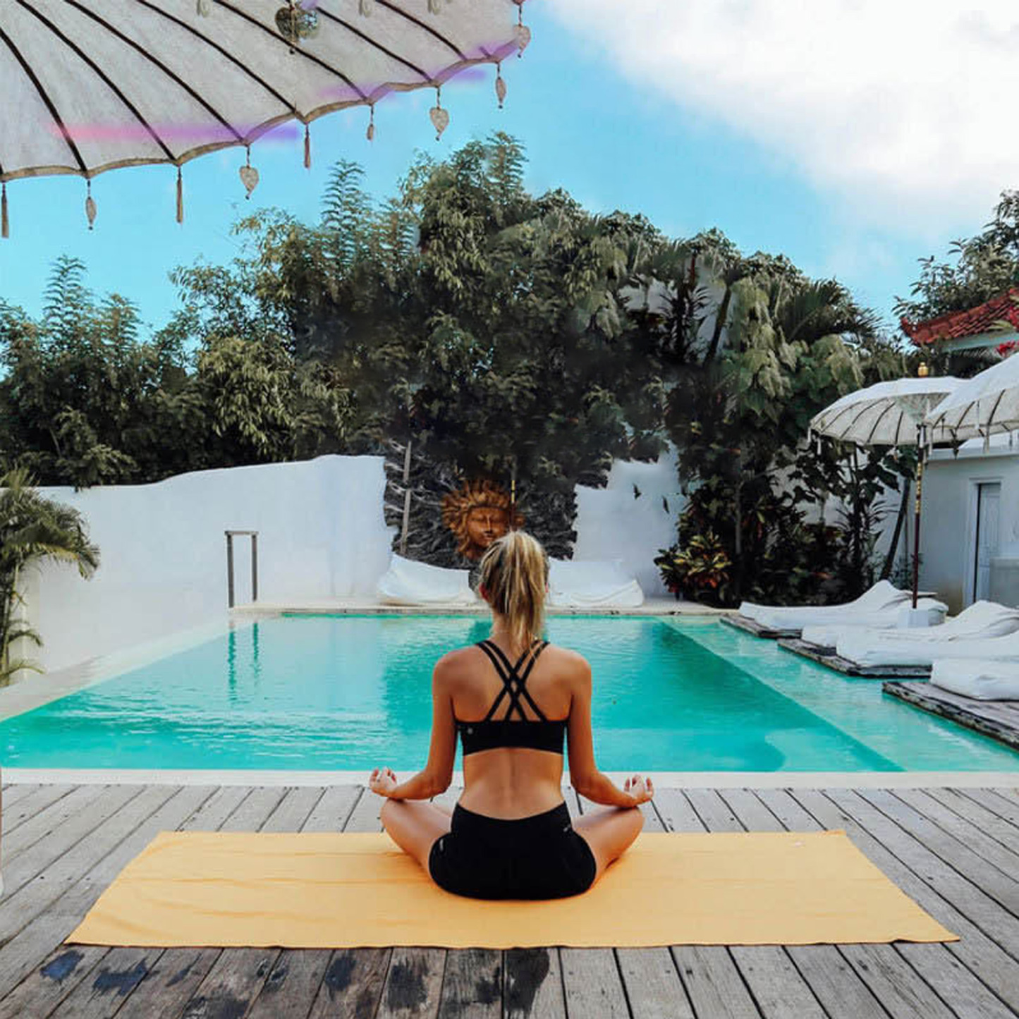 72" x 24" Double Sided Plush Microfiber Yoga Towel