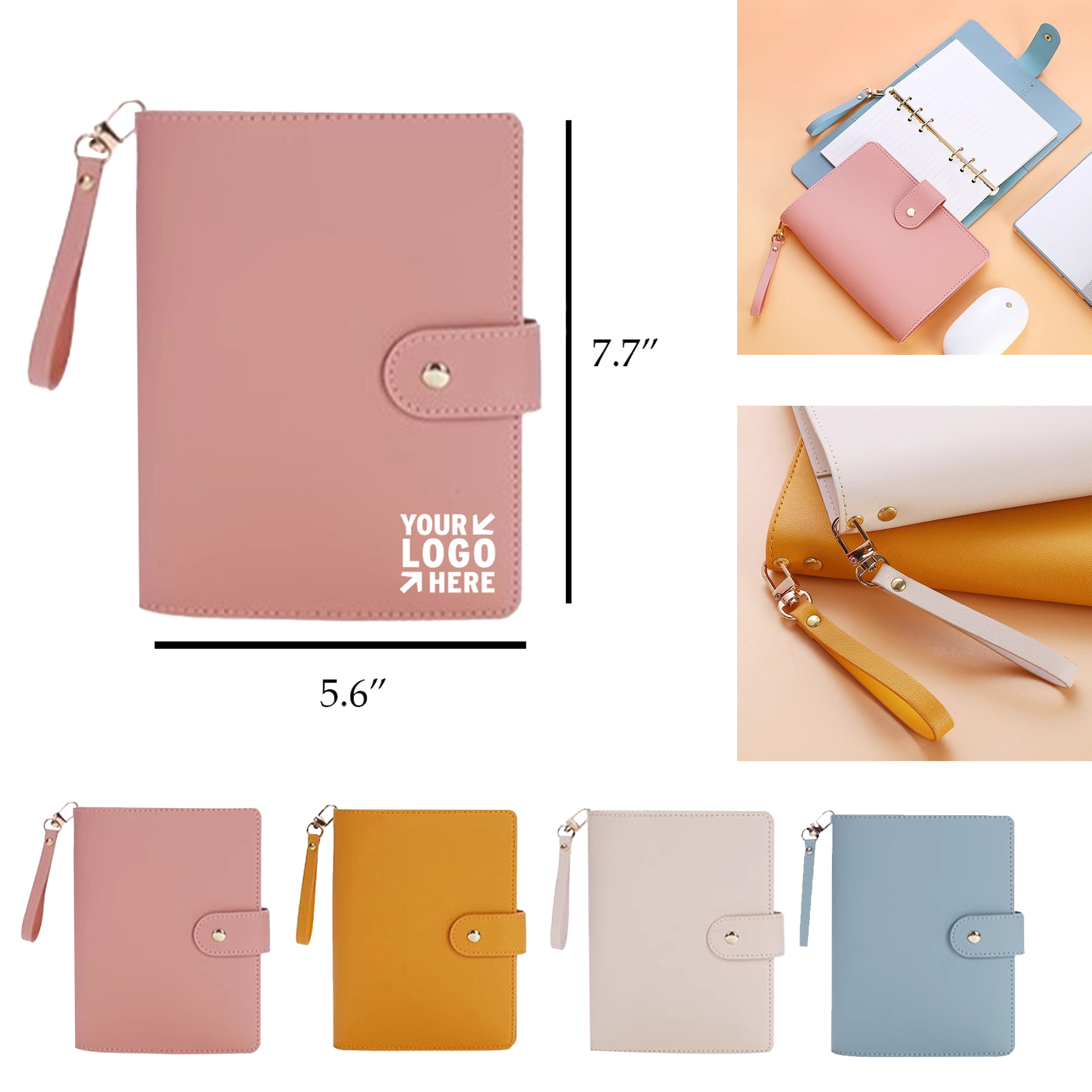 B6 PU Leather Binder Journal w/ Handle for Daily Planning