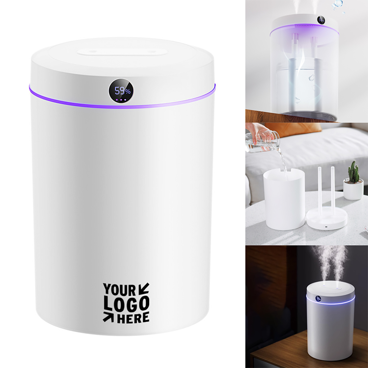 1.3 Gallon Smart Humidifier w/ Dual Nozzles & Timer