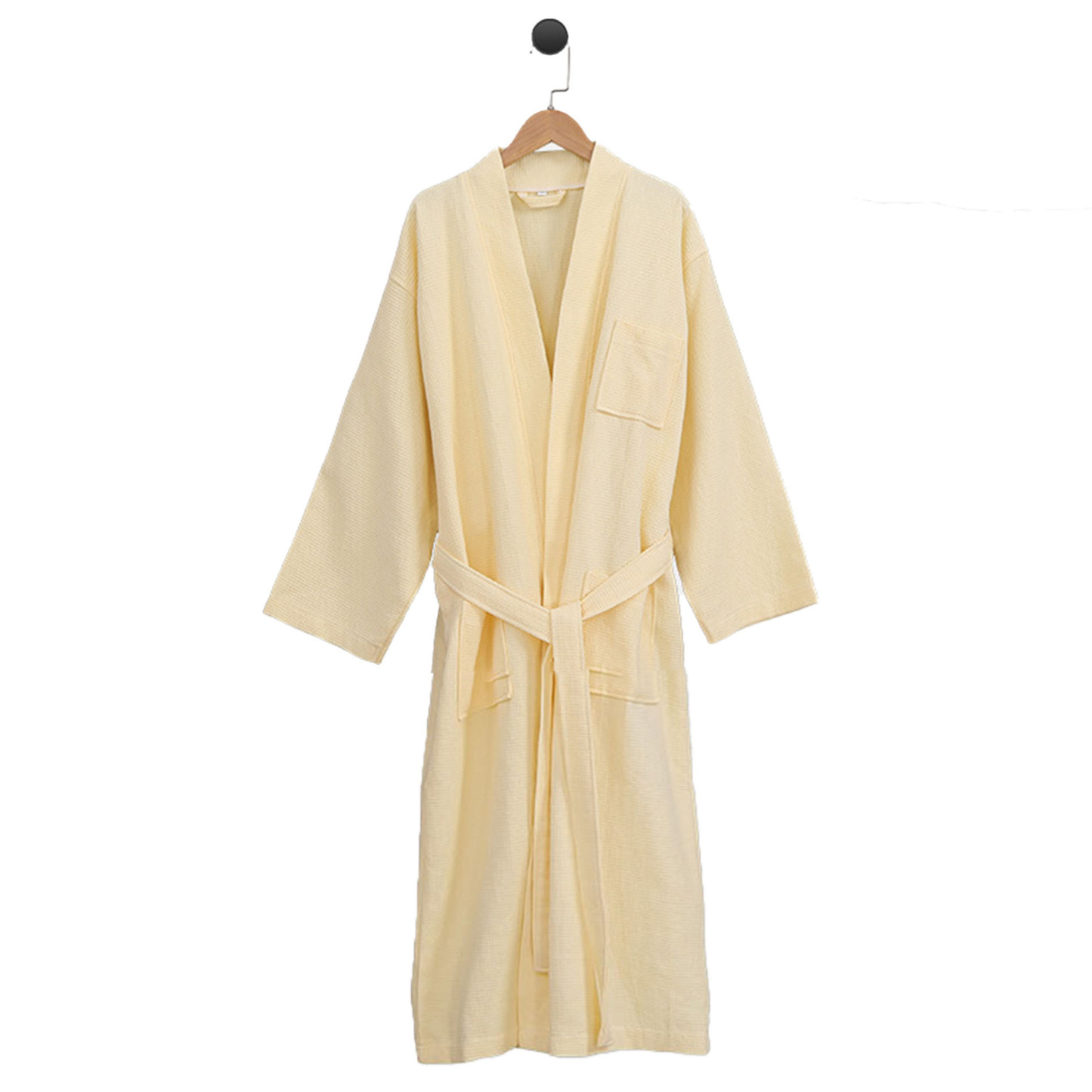 Hotel Embroidered Waffle Robe Kimono Bathrobe