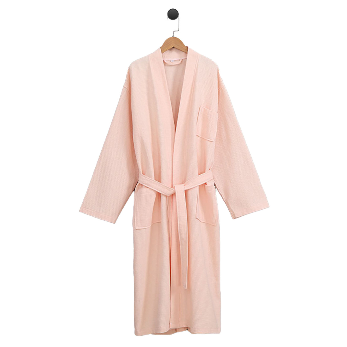Hotel Embroidered Waffle Robe Kimono Bathrobe