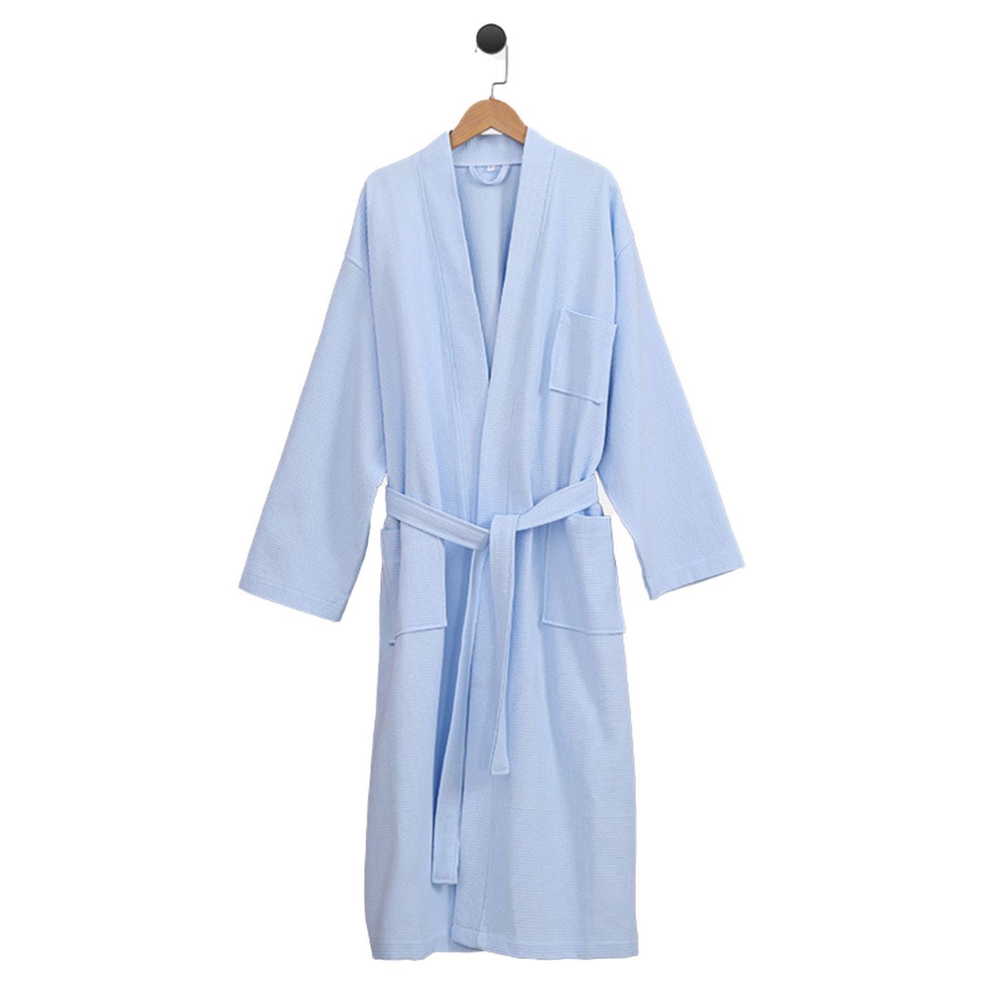 Hotel Embroidered Waffle Robe Kimono Bathrobe