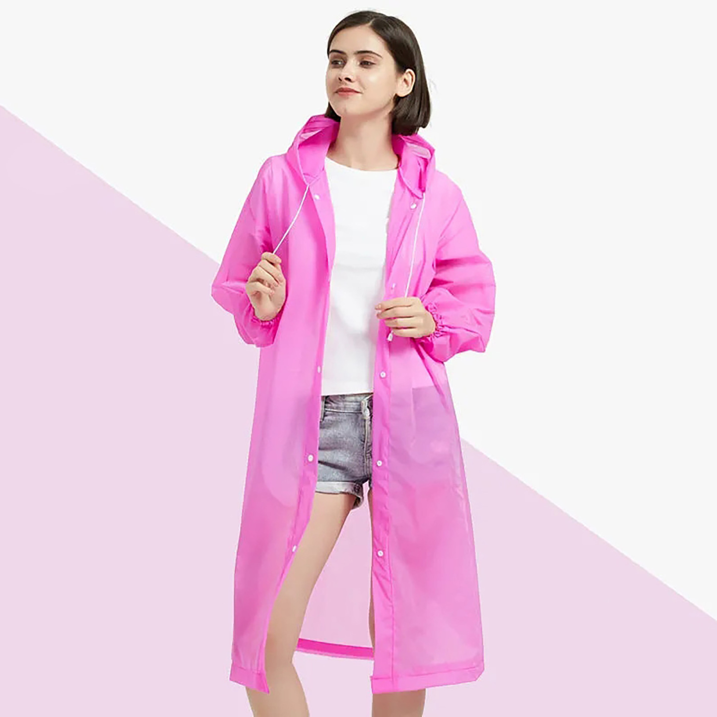 Adult Thickened Reusable EVA Long Raincoat