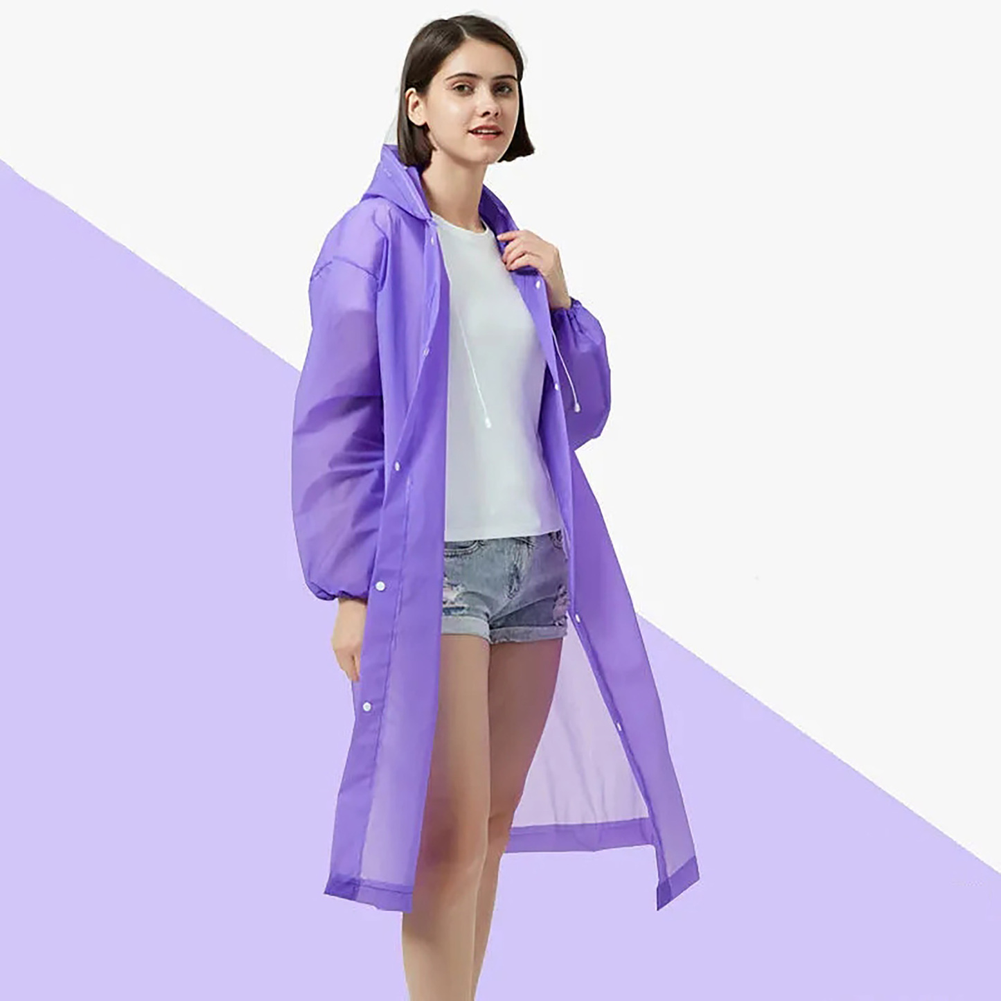 Adult Thickened Reusable EVA Long Raincoat