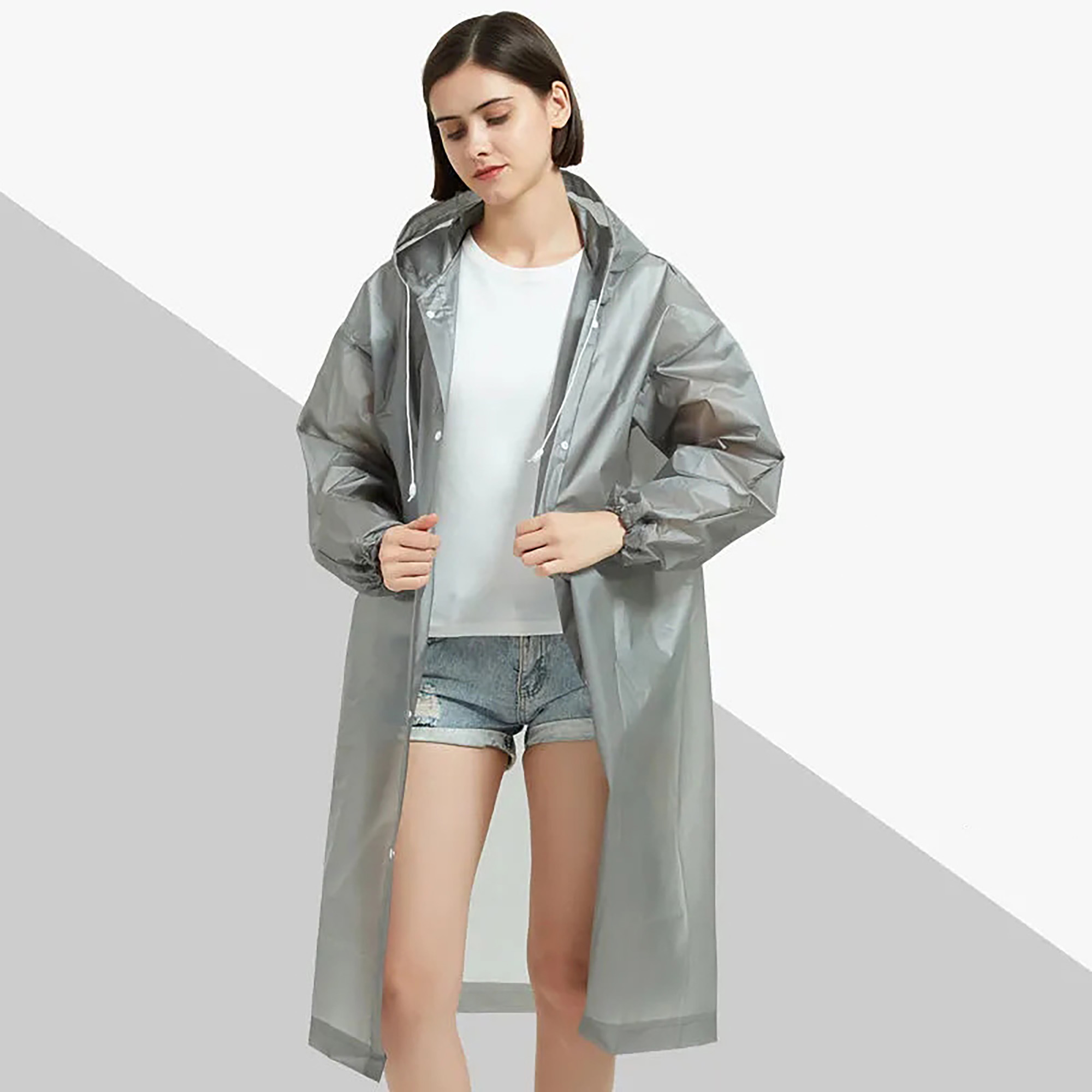 Adult Thickened Reusable EVA Long Raincoat