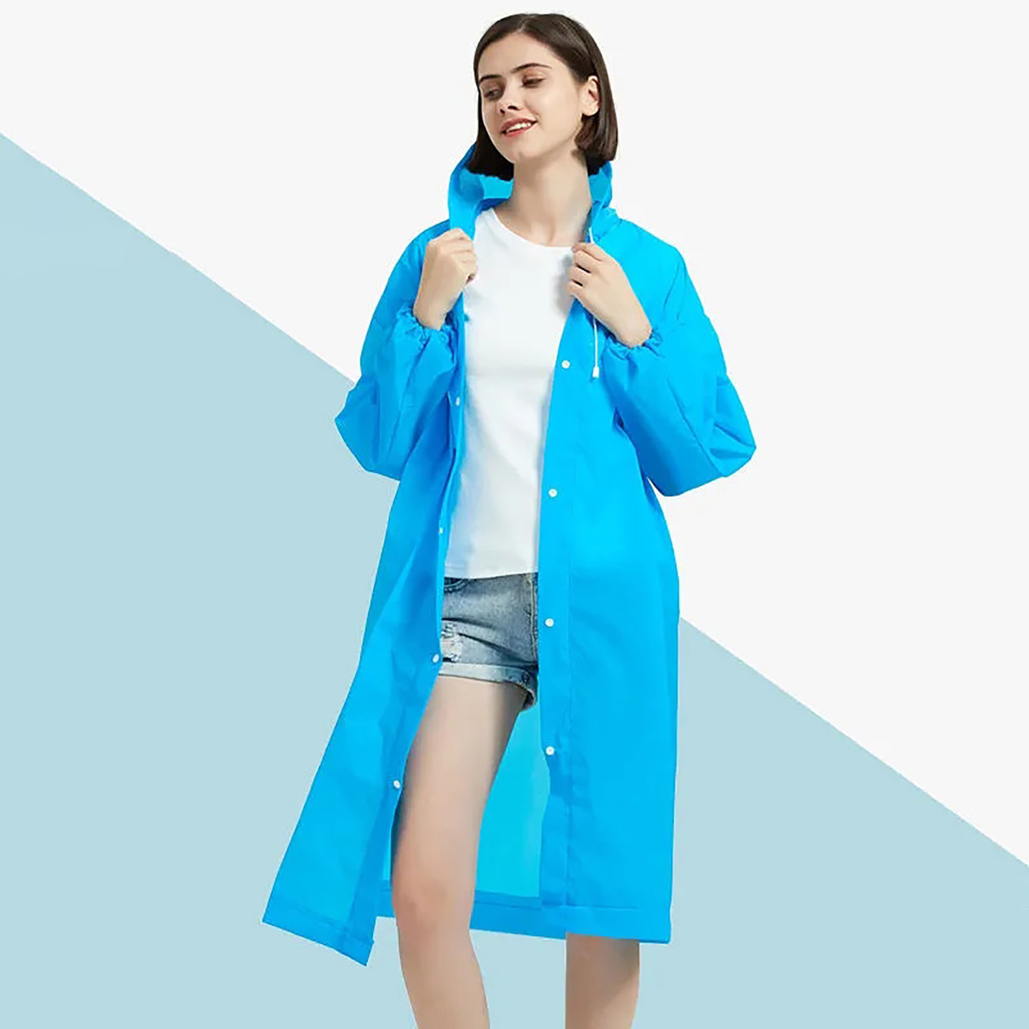 Adult Thickened Reusable EVA Long Raincoat