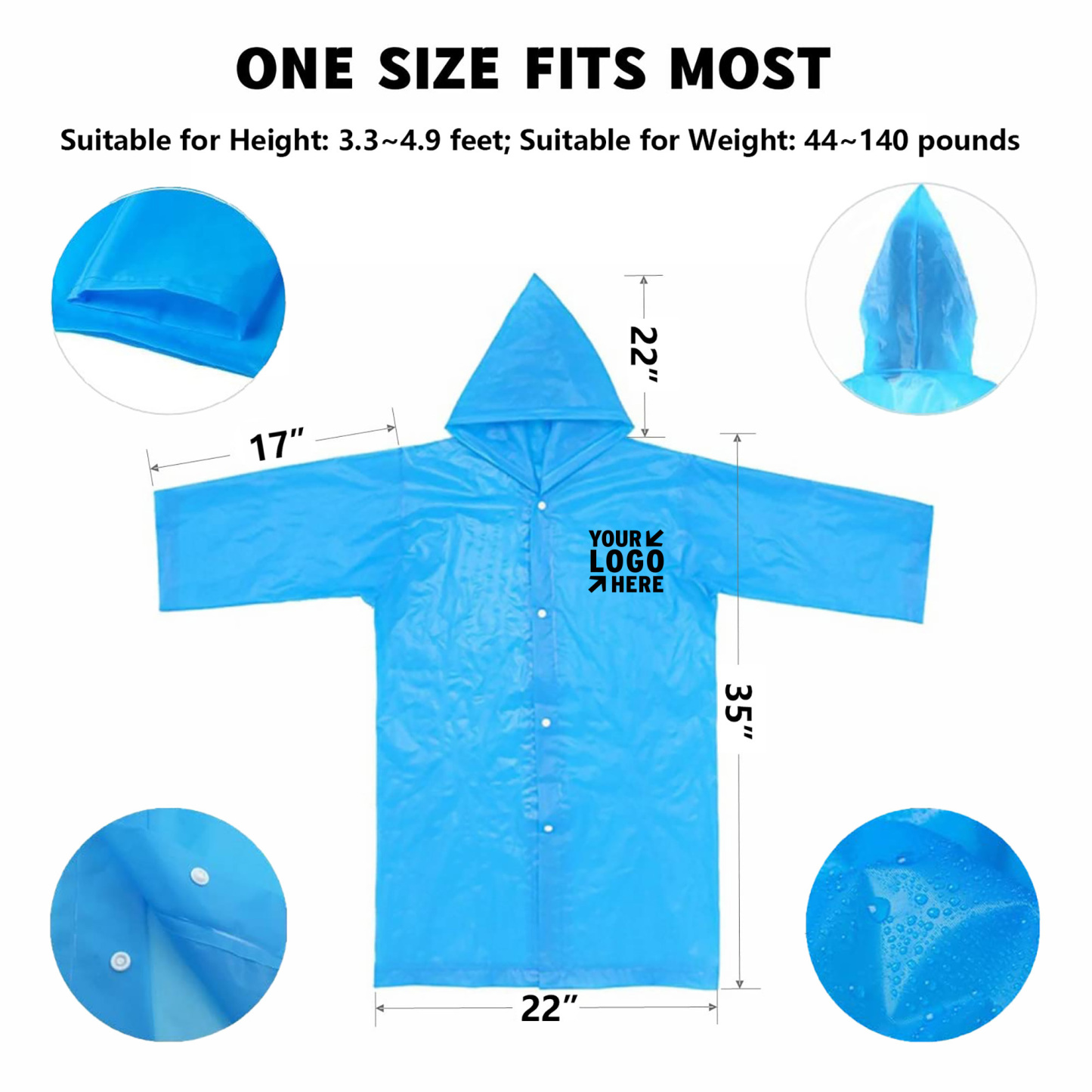 EVA Children's Fashionable Lightweight Raincoat