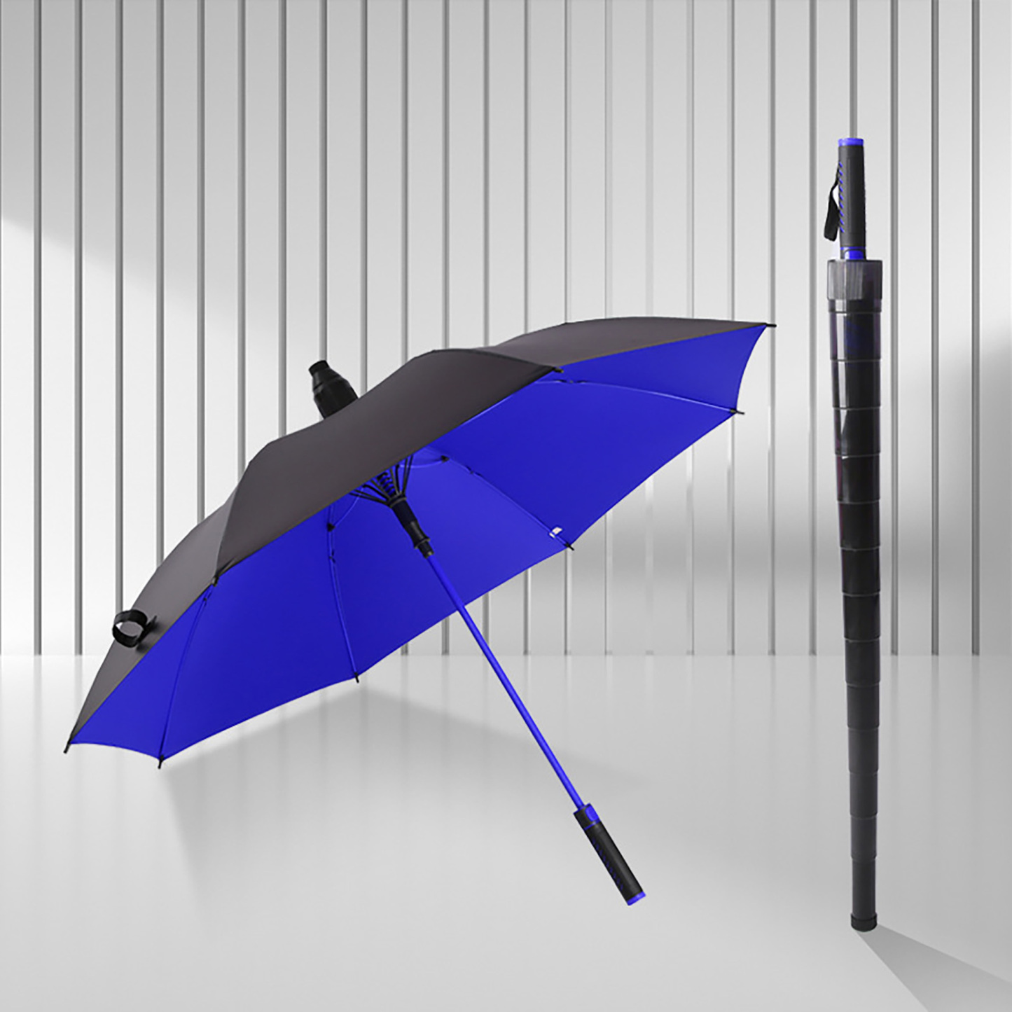 Golf Umbrella w/ Telescopic Cover Attachment Automatic Open
