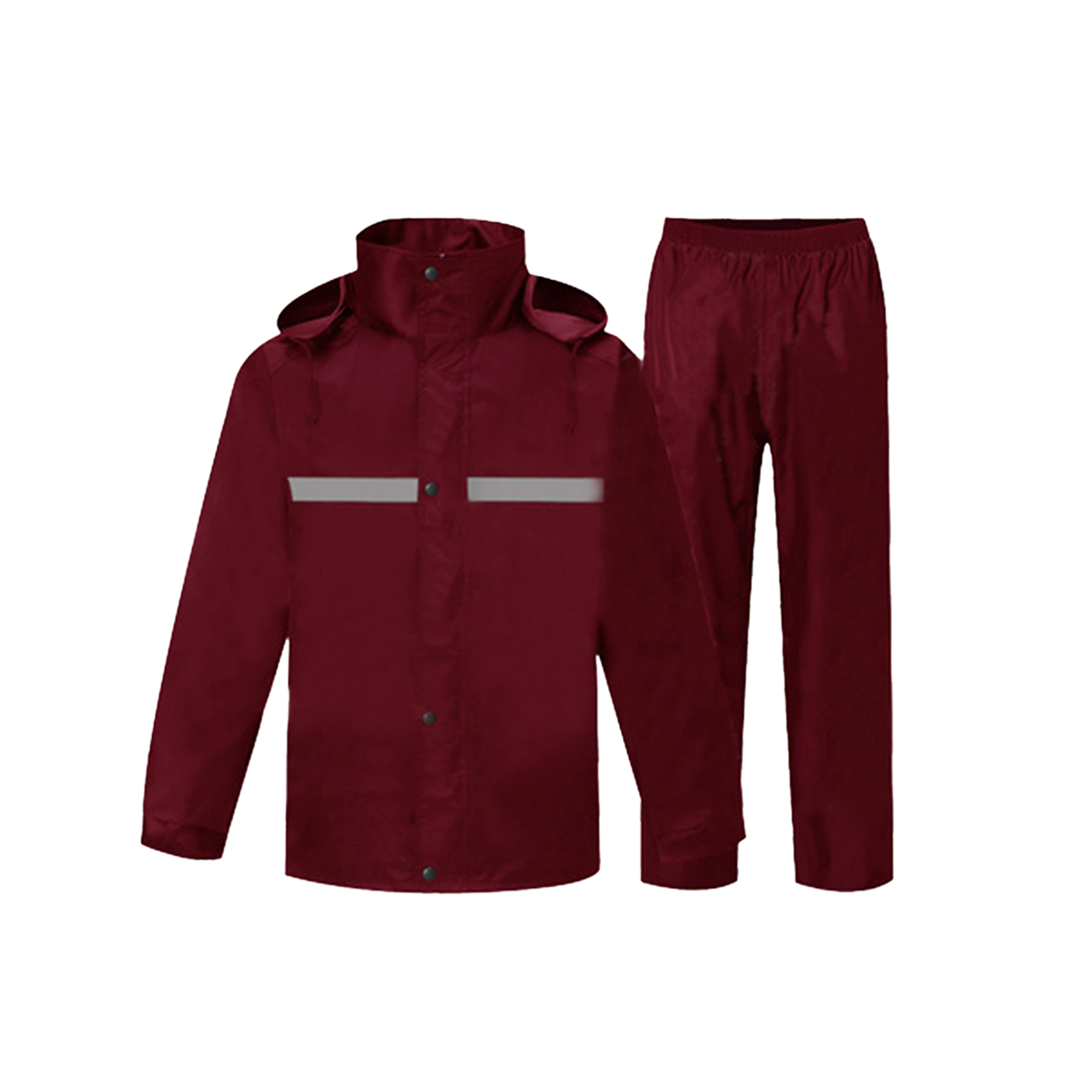 Oxford Thickened Cycling Rain Jacket Set w/ Reflective Stripes