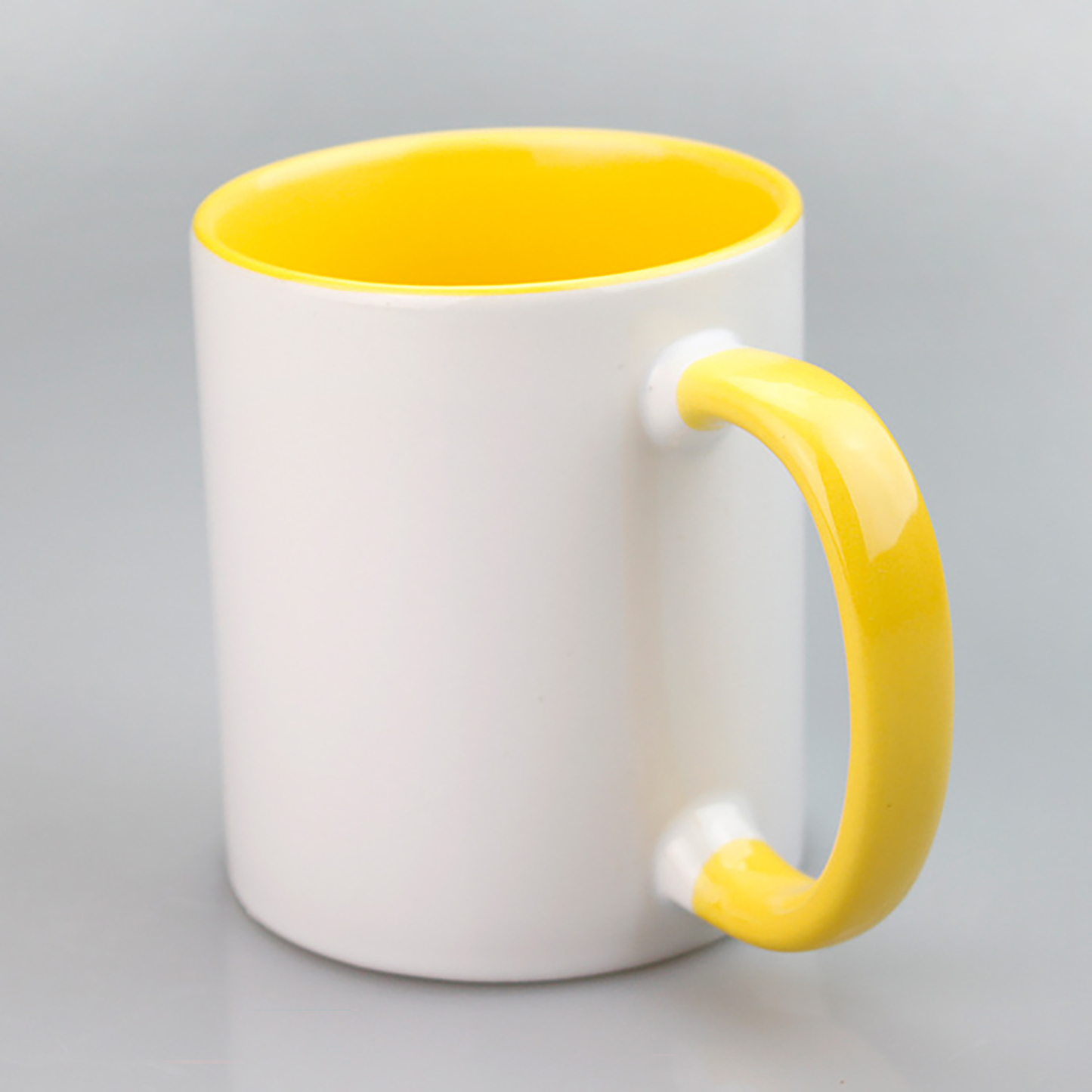 11oz Sublimation Coffee Mug w/ Solid Colors Inside and Handle