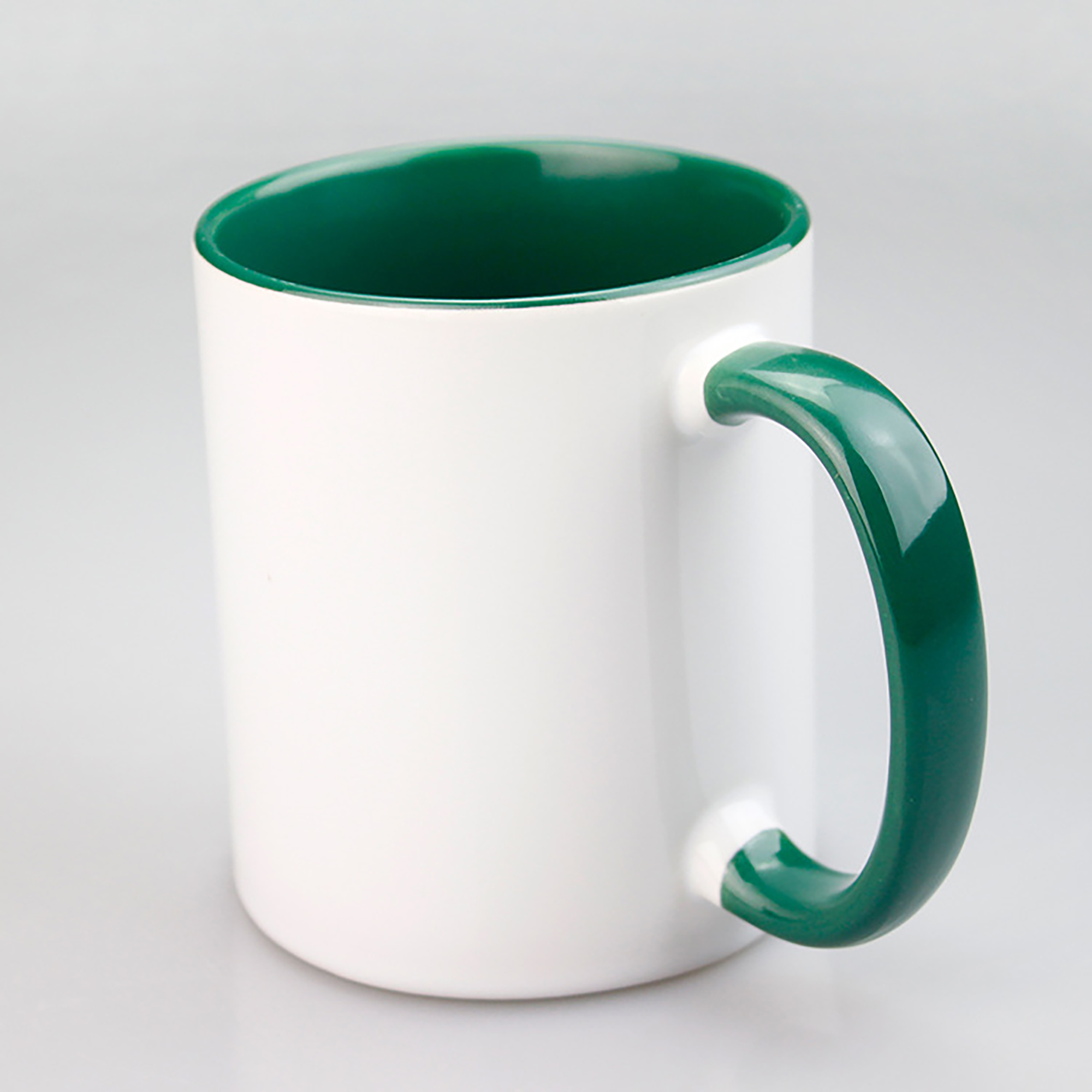 11oz Sublimation Coffee Mug w/ Solid Colors Inside and Handle