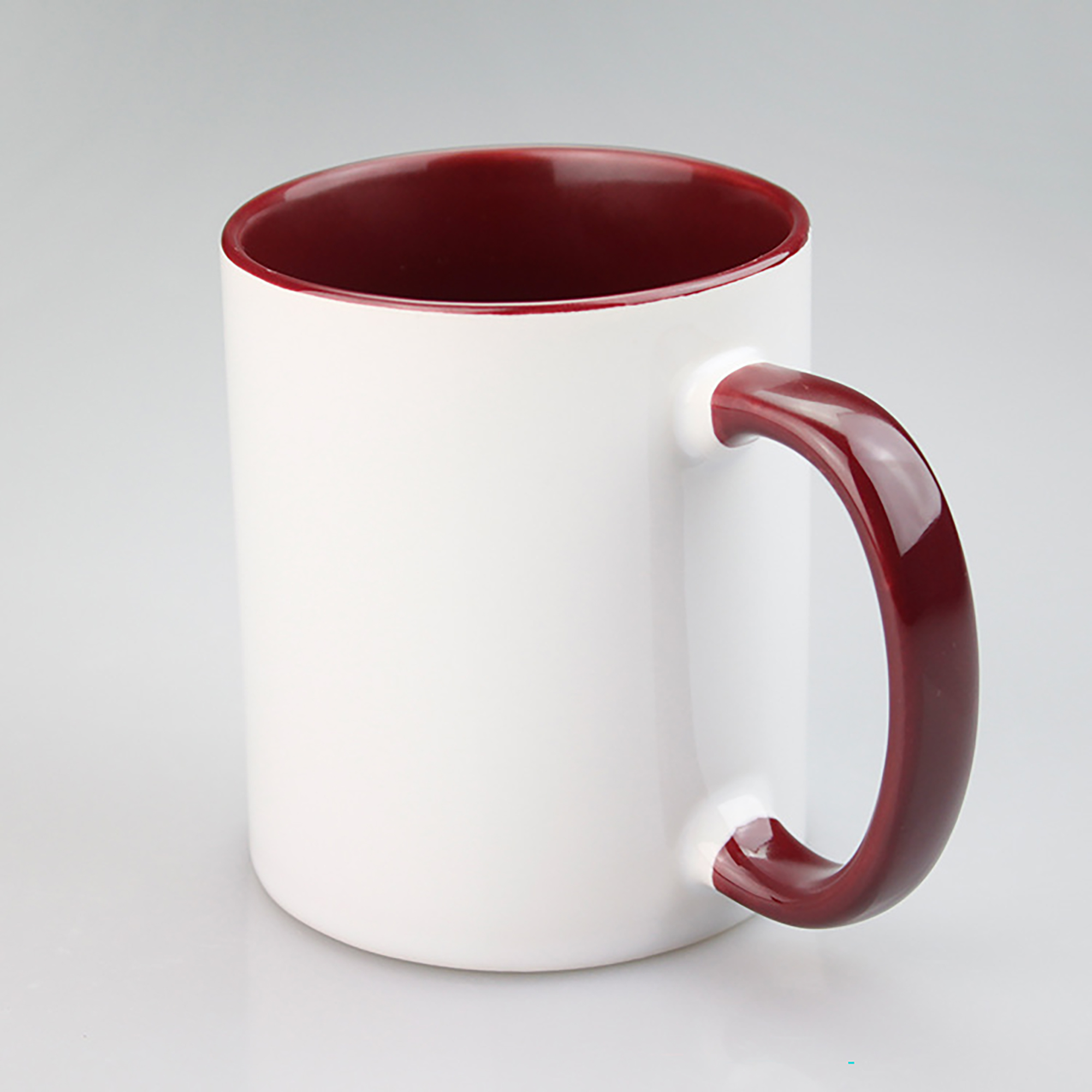 11oz Sublimation Coffee Mug w/ Solid Colors Inside and Handle