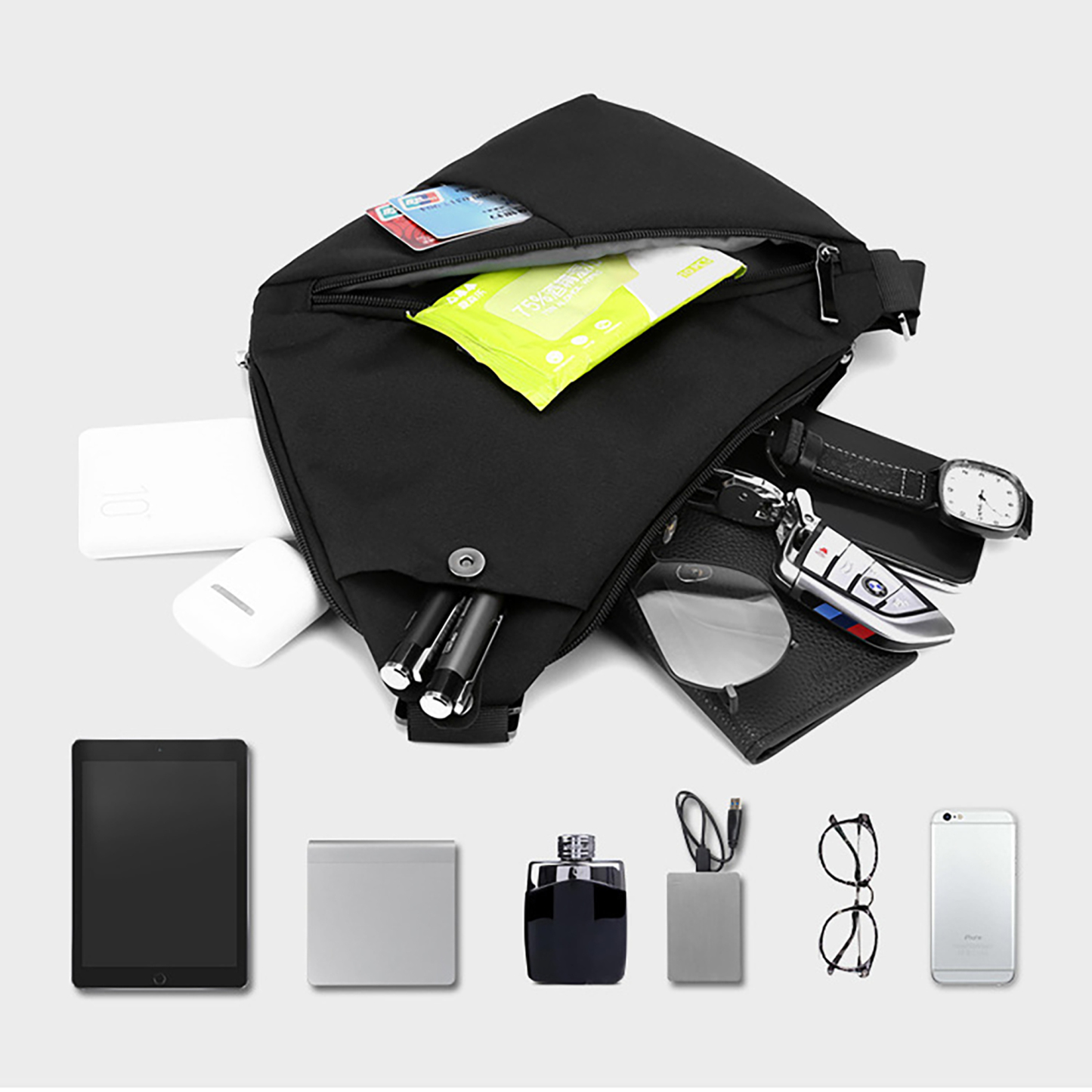 Stylish Men's Anti-Theft Chest Bag