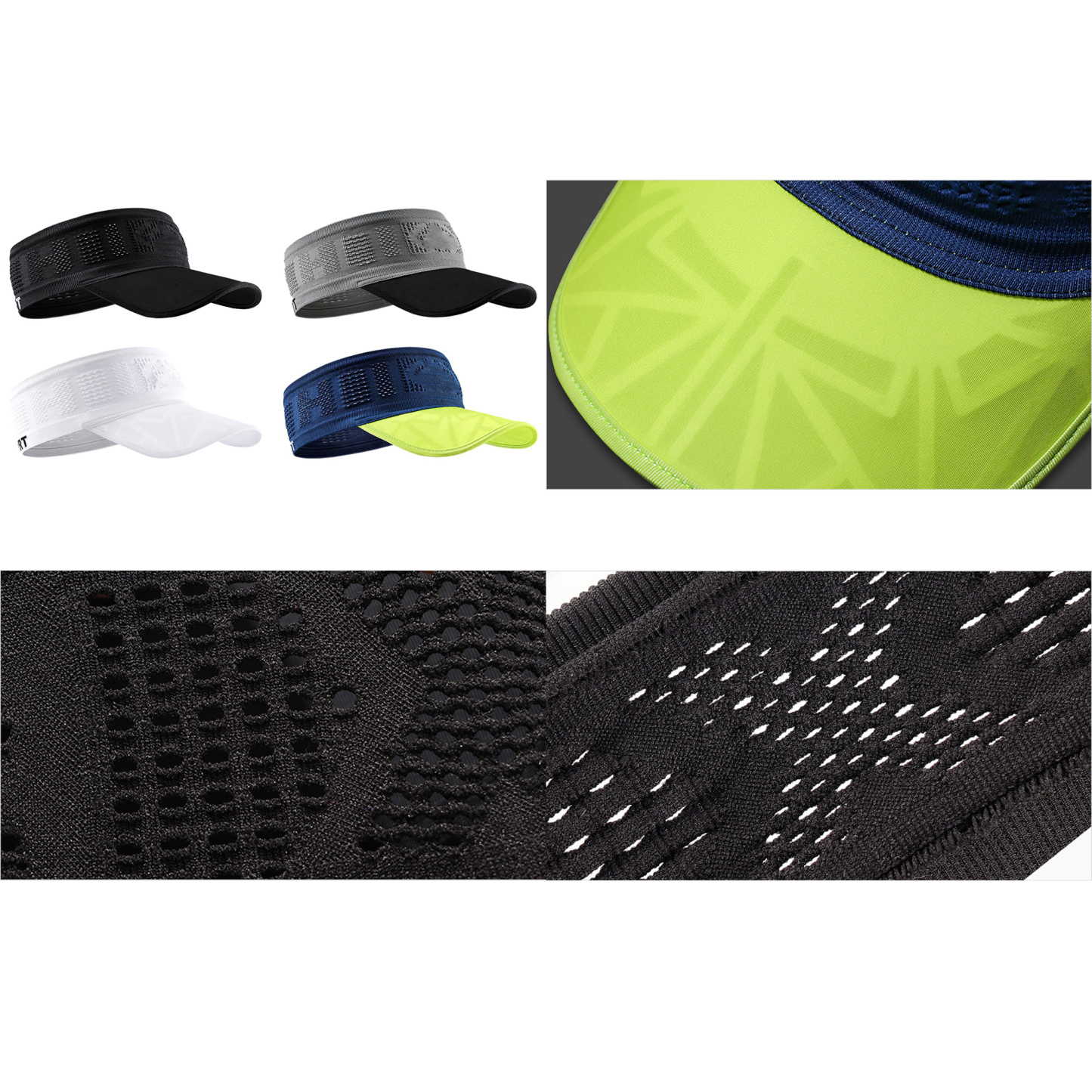 Unisex Open-Top Sun Hat w/ Sweatband for Outdoor Activities