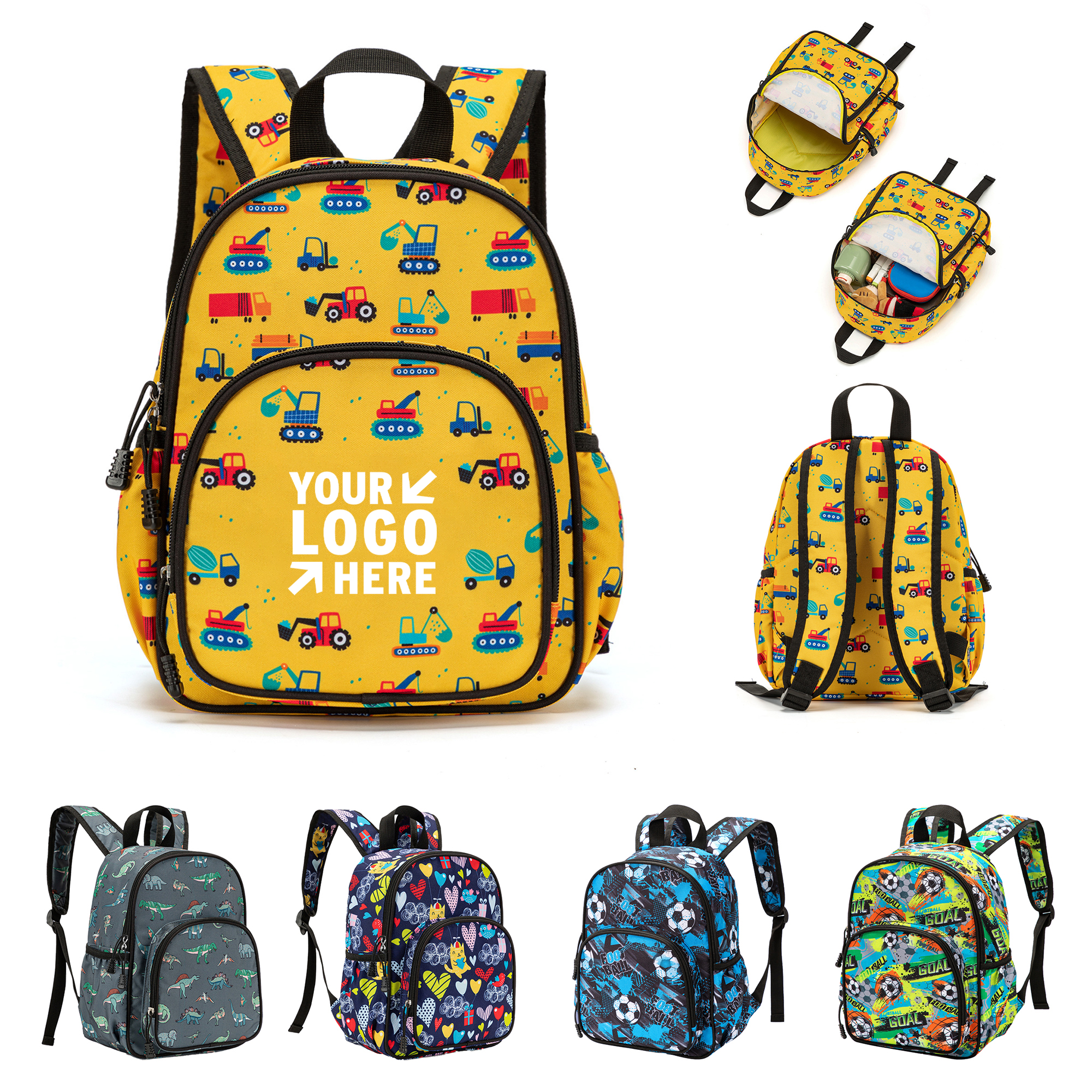 Fun Cartoon Printed Kids Backpack for School & Travel