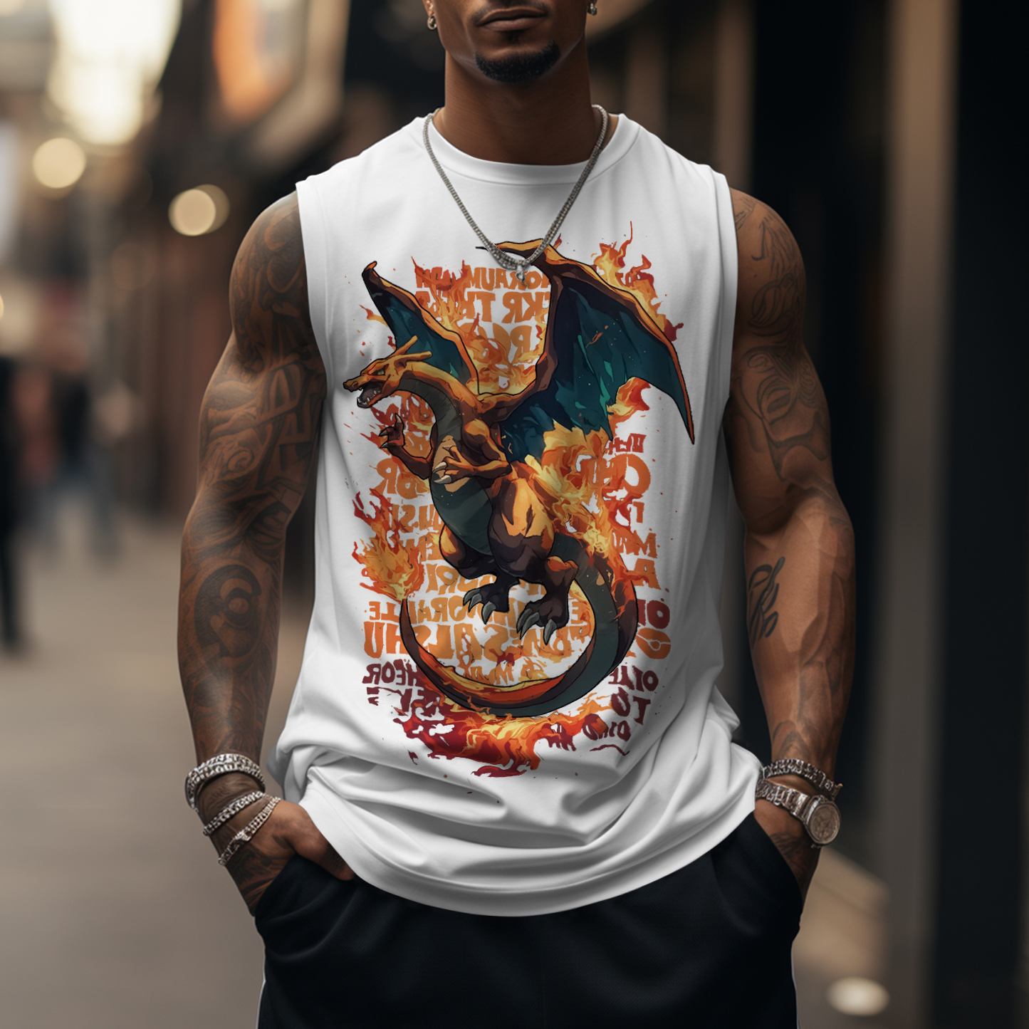 Unisex Anime Sleeveless Tank Top