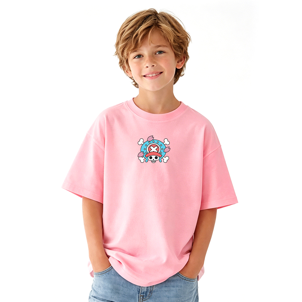 One Piece Anime Graphic T-Shirt for Kids Cartoon Print Cotton Tee