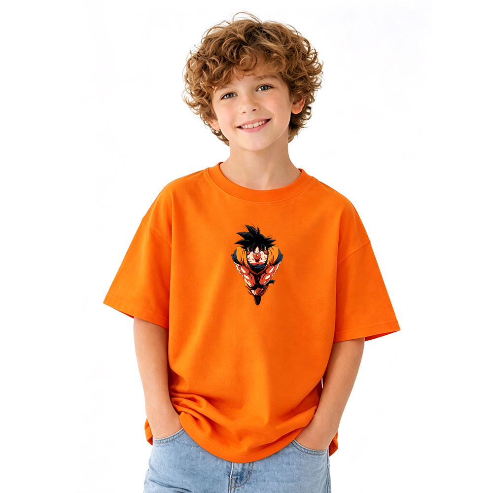 Dragon Ball Anime Graphic T-Shirt for Kids Cartoon Print Cotton Tee